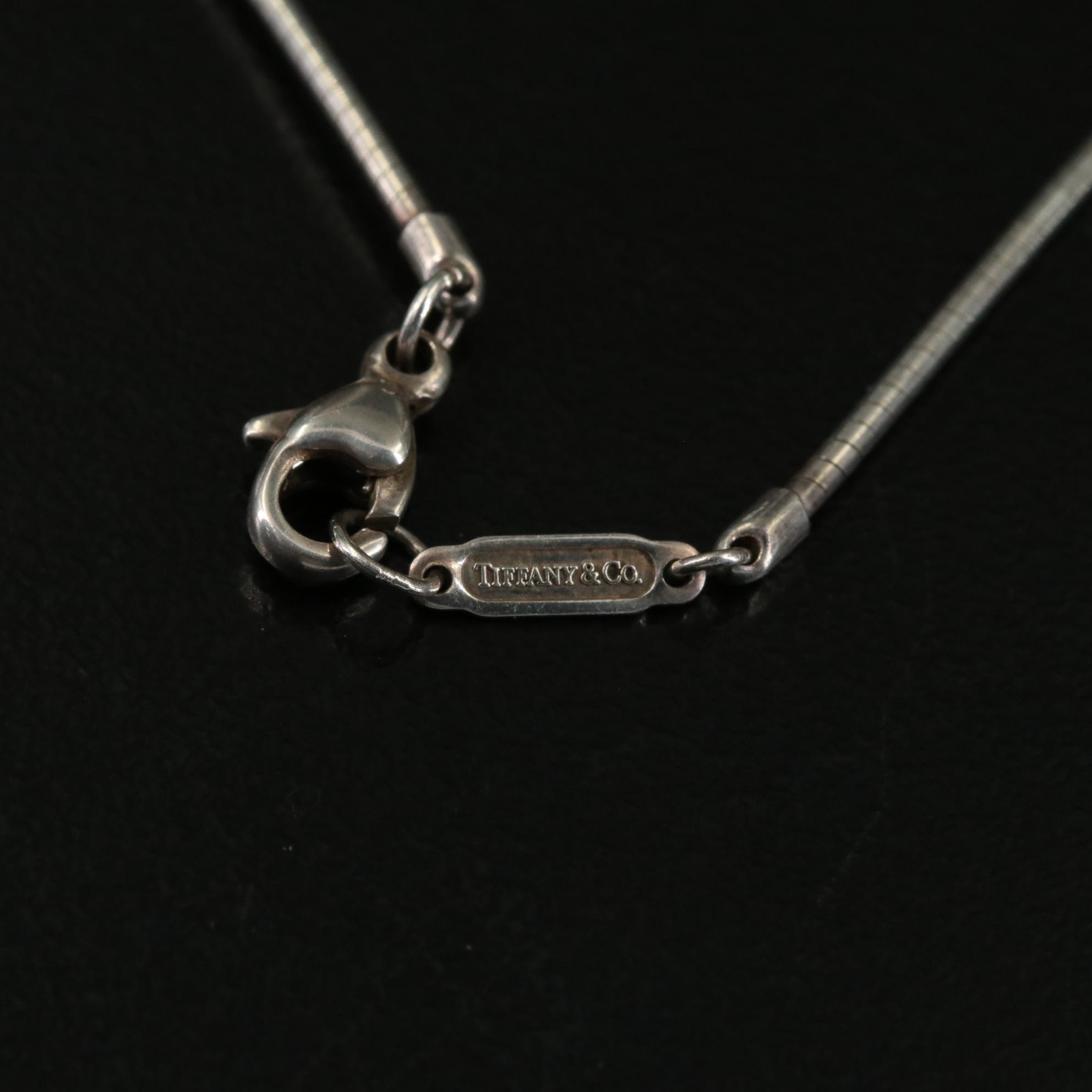 Tiffany & Co. Sterling Cross Cut-Out Pendant Necklace