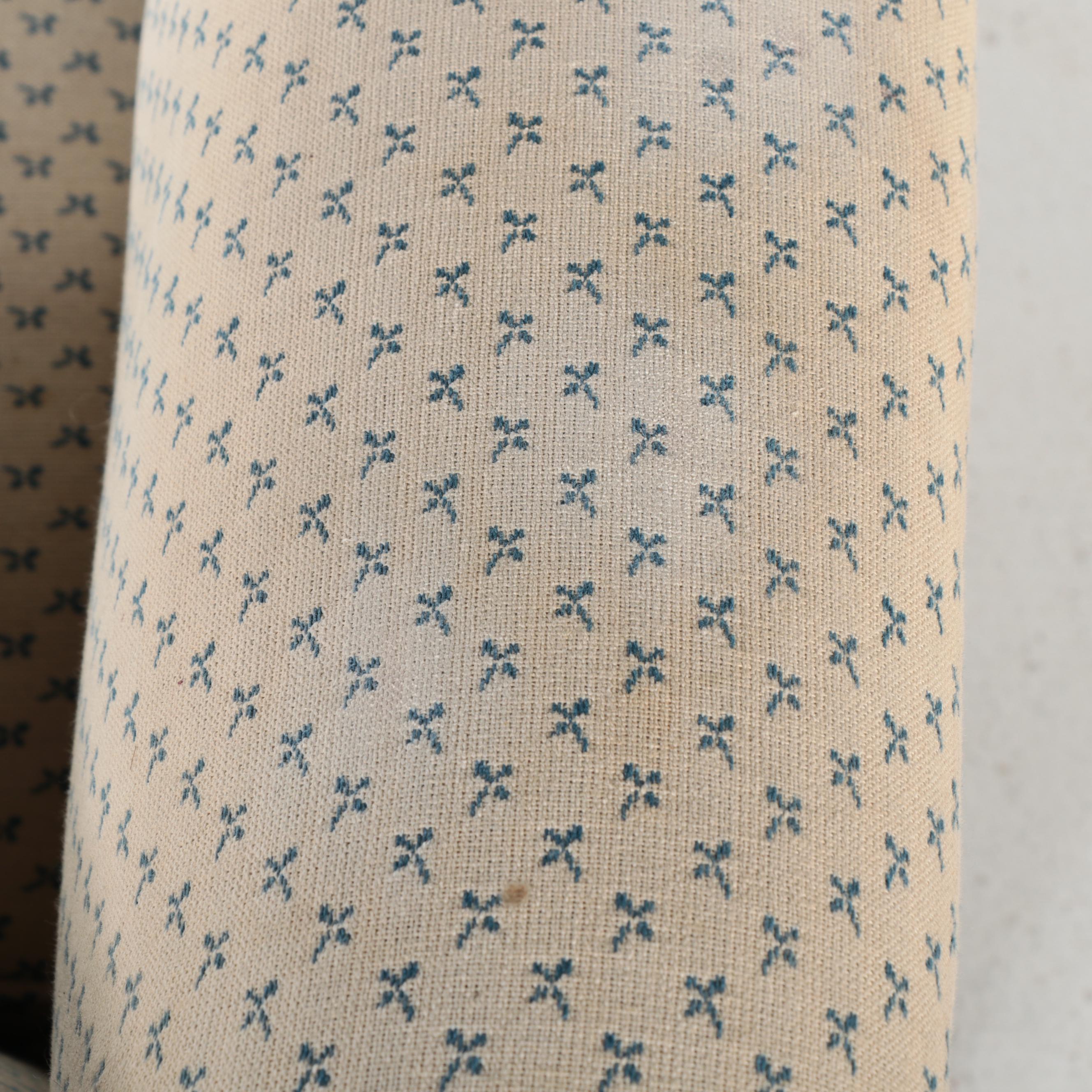 Queen Anne Style Maple and Custom-Upholstered Camel-Back Sofa, Late 20th Century