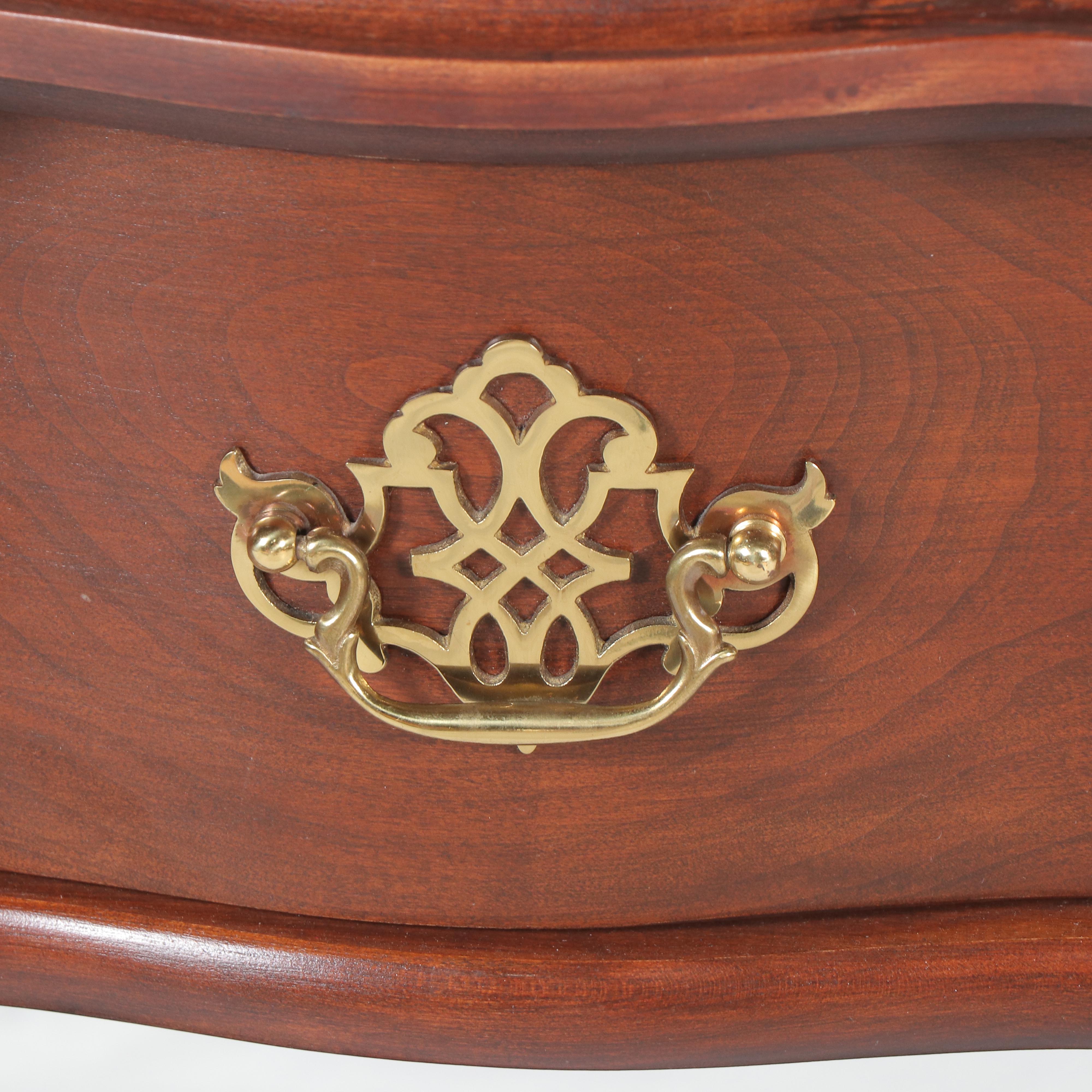 Harden Chippendale Style Cherrywood Serpentine-Front Console Table