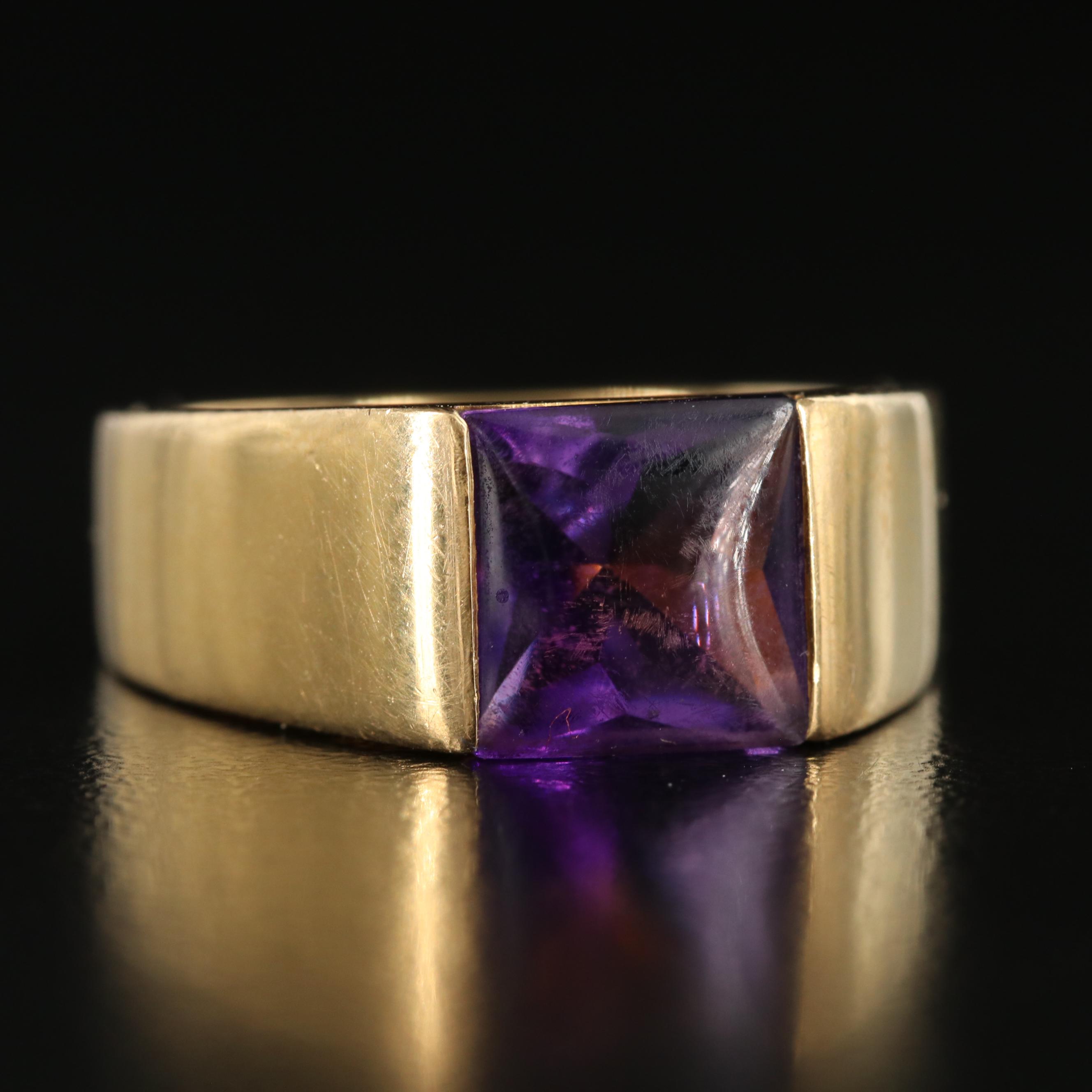 Cartier Tank 18K  Amethyst Ring