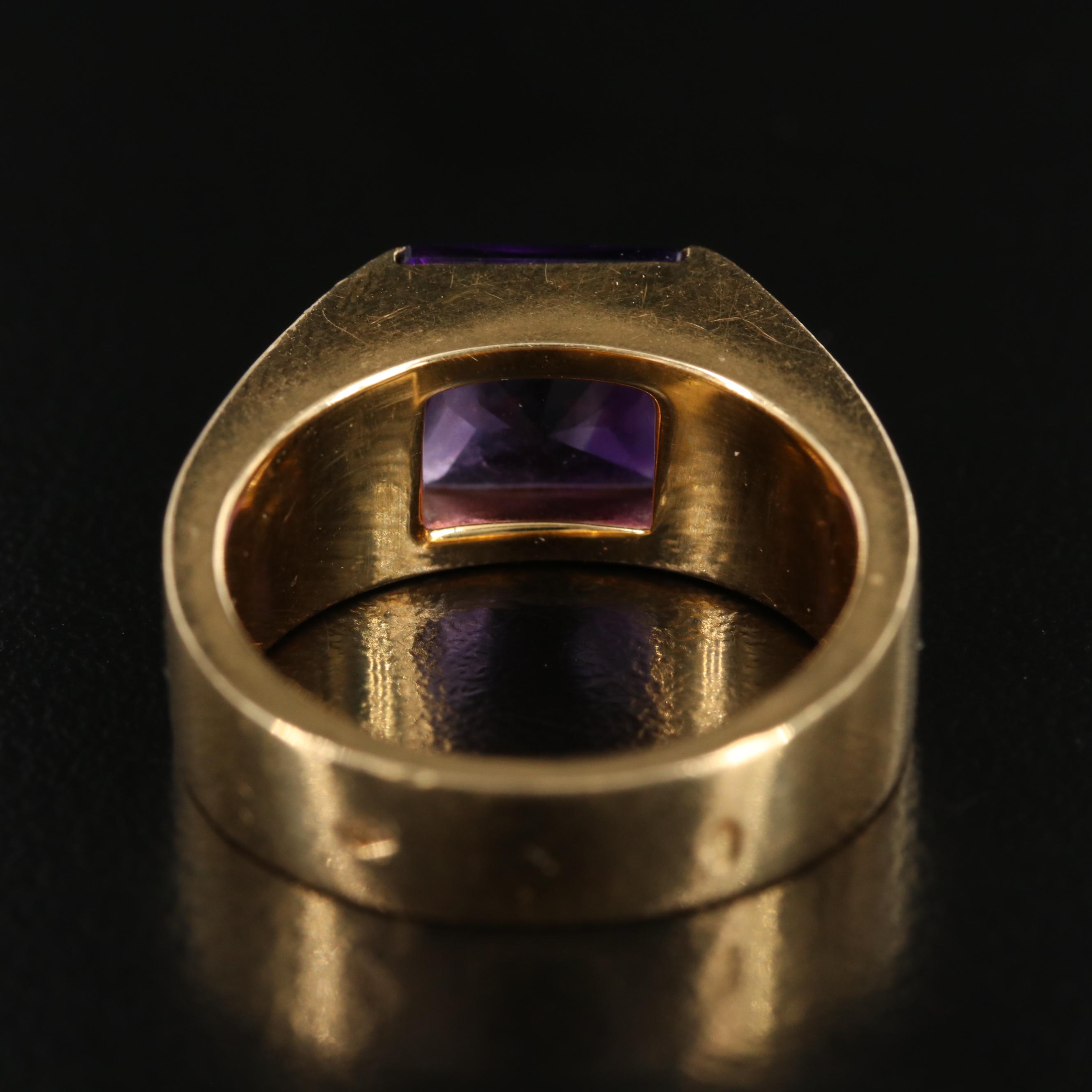 Cartier Tank 18K  Amethyst Ring