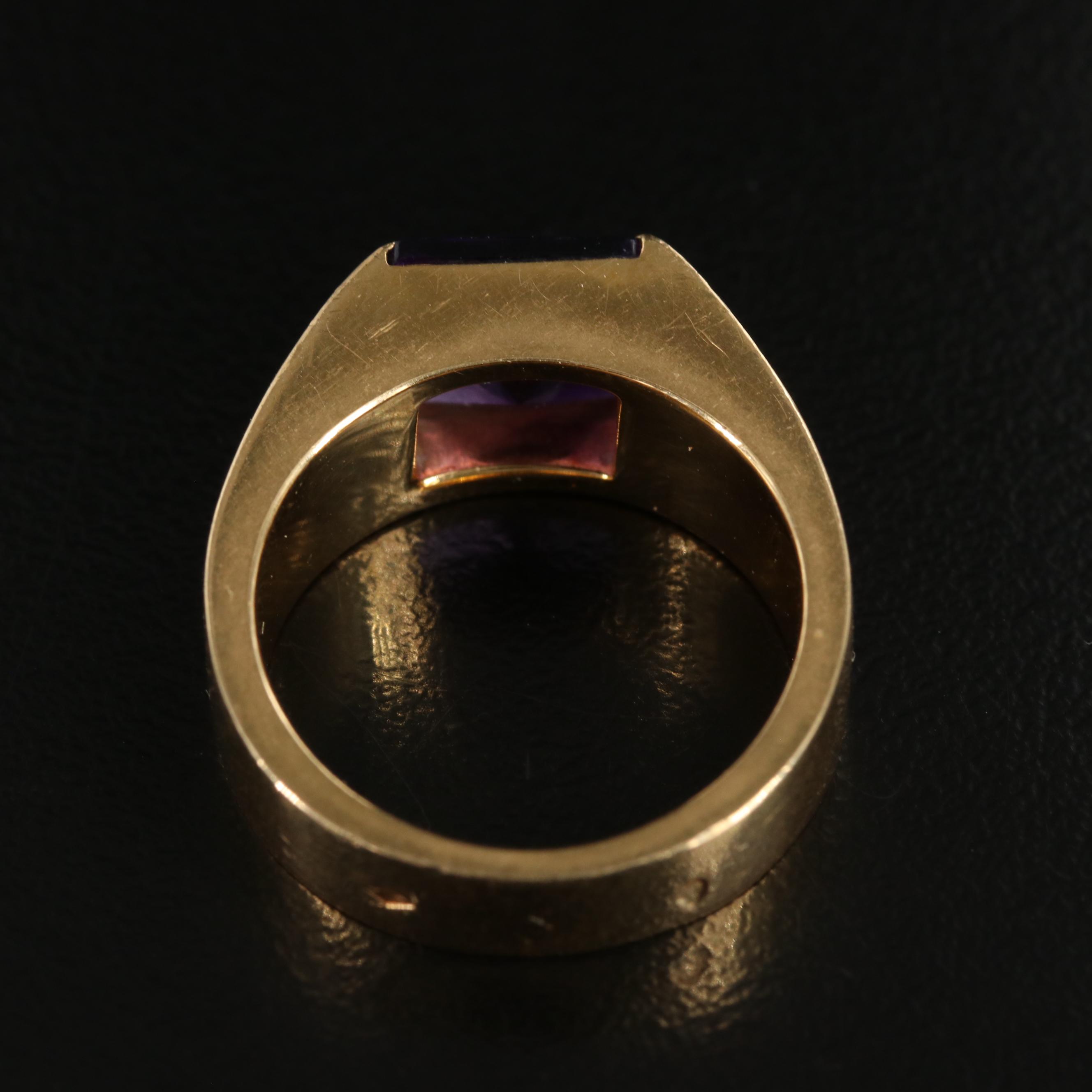 Cartier Tank 18K  Amethyst Ring