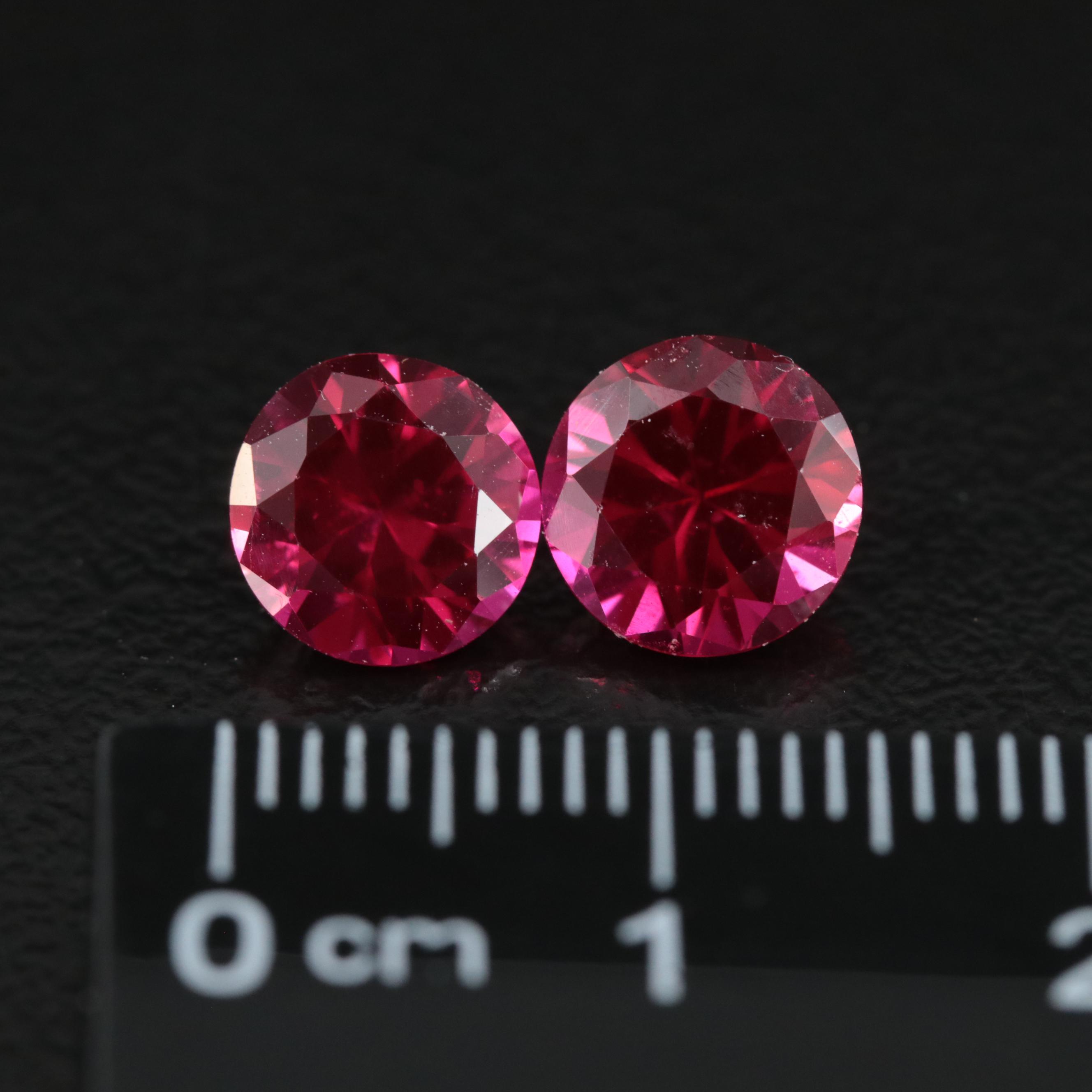 Loose 4.09 CTW Lab Grown Rubies