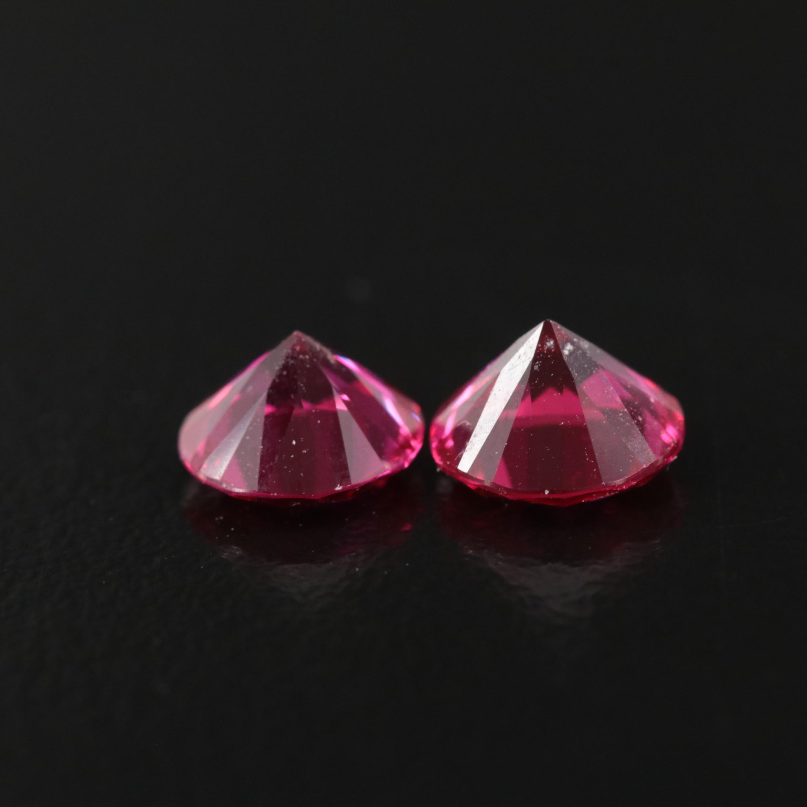 Loose 4.09 CTW Lab Grown Rubies