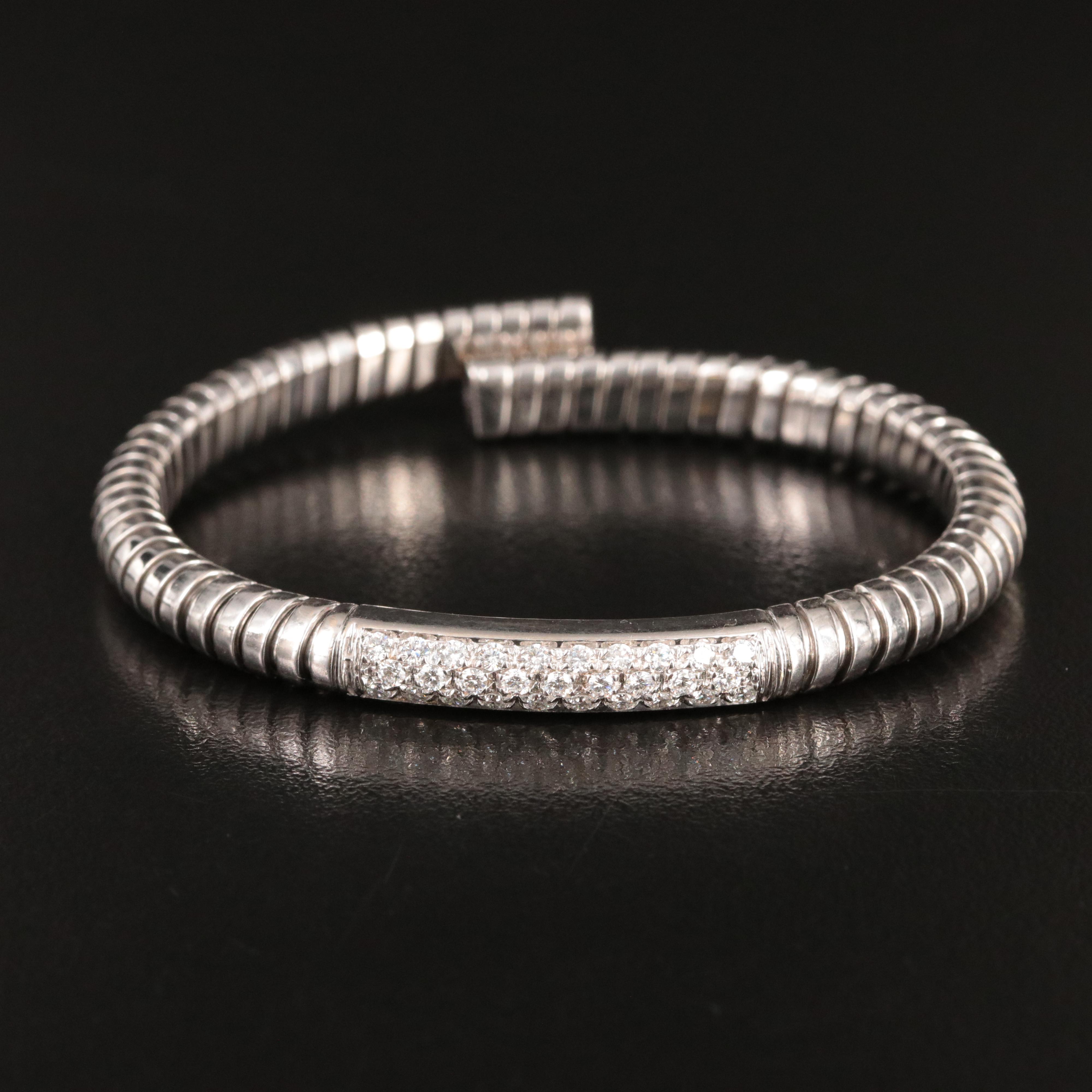 Rota & Rota 18K 0.76 CTW Diamond Tubogas Flex Bracelet