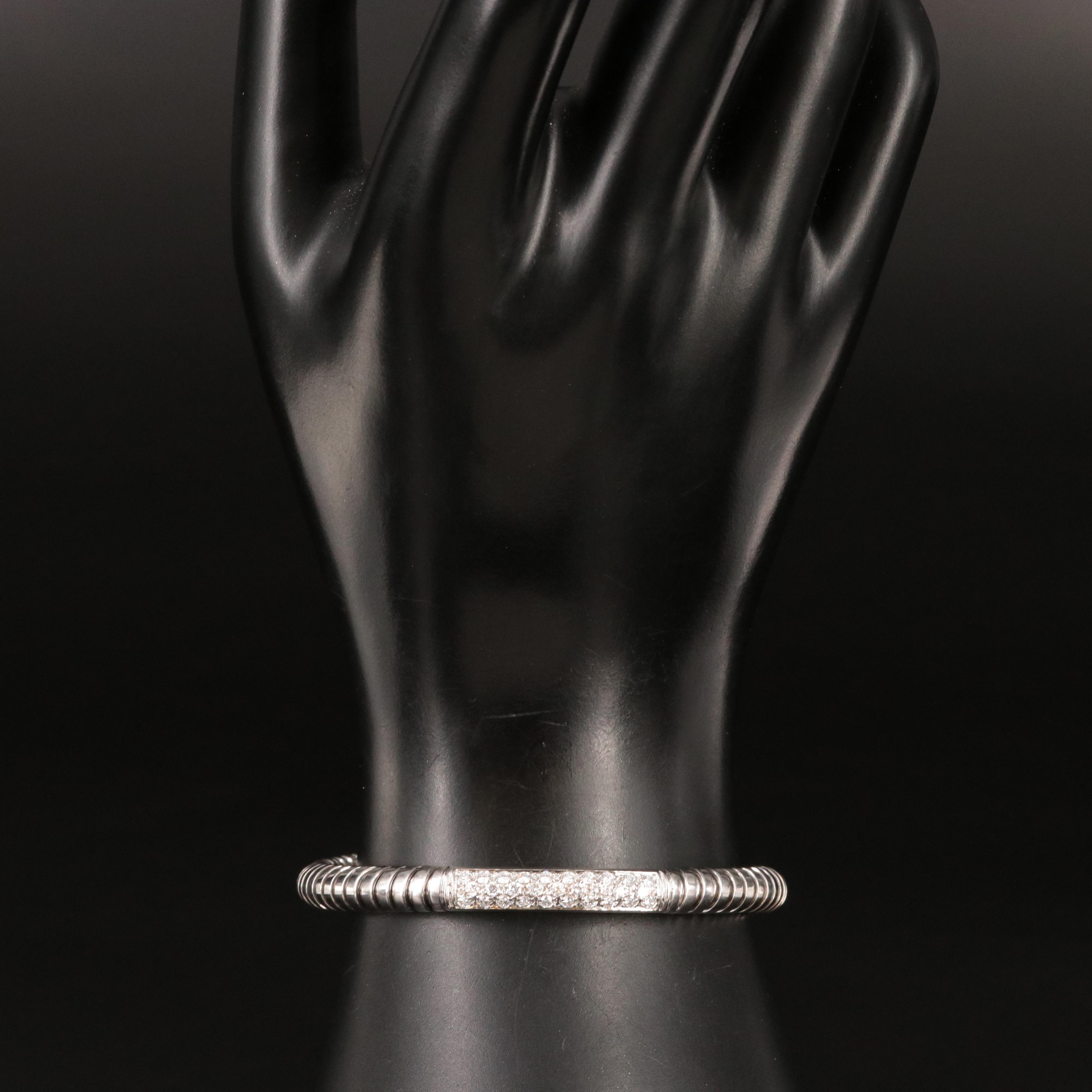 Rota & Rota 18K 0.76 CTW Diamond Tubogas Flex Bracelet