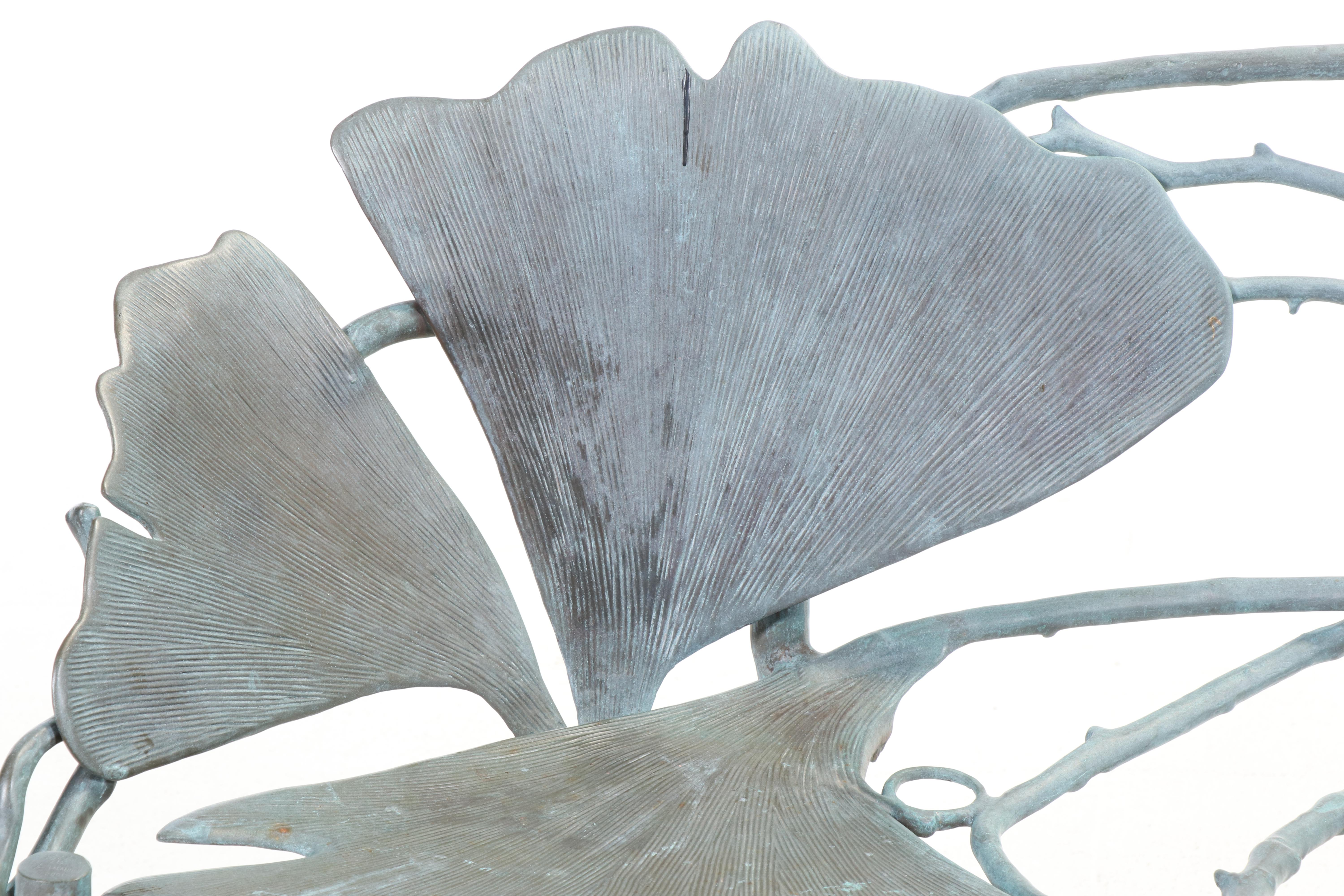 Claude Lalanne Limited Edition Cast Bronze "Banquette Ginkgo" Bench,  2001