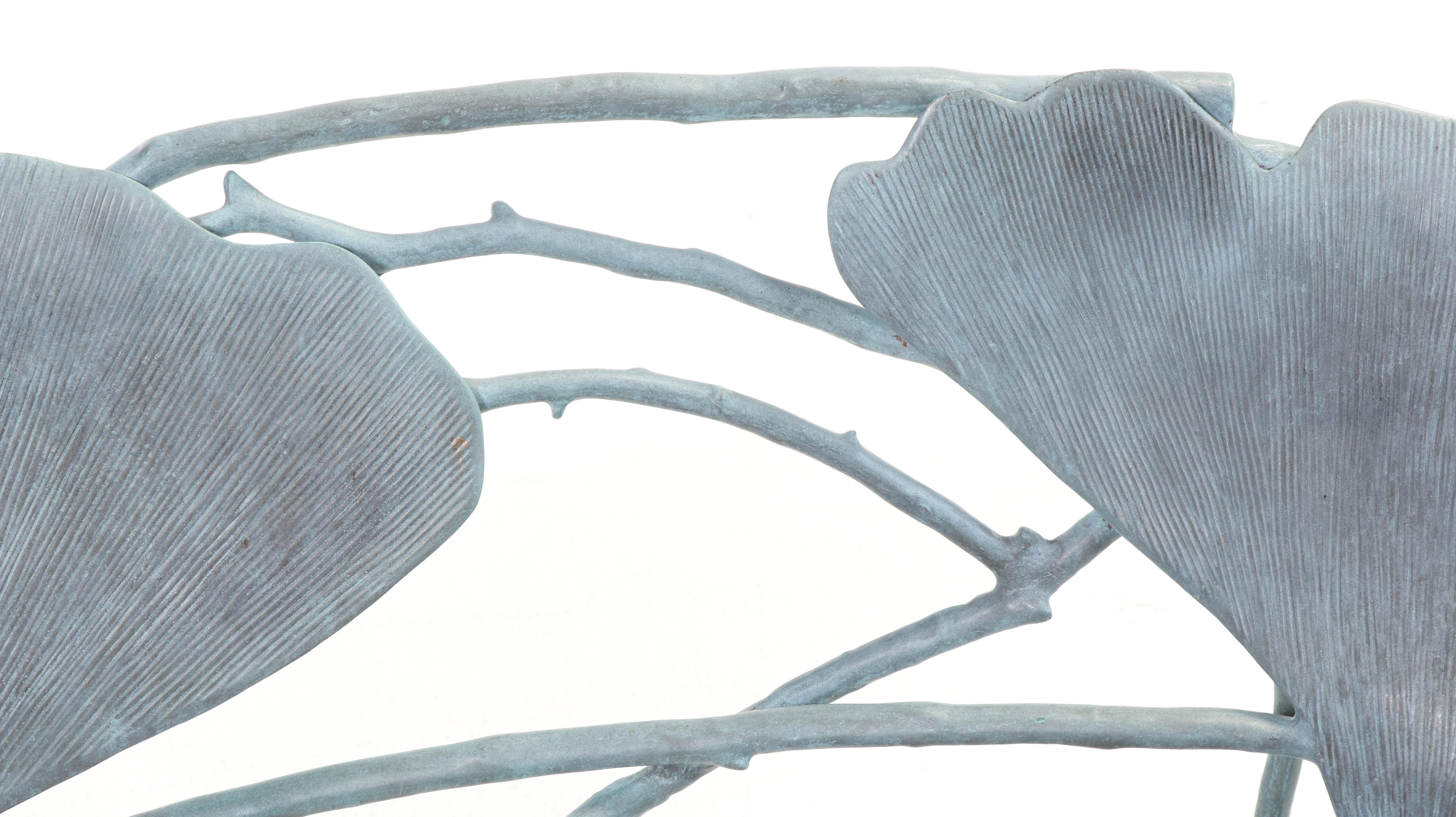 Claude Lalanne Limited Edition Cast Bronze "Banquette Ginkgo" Bench,  2001