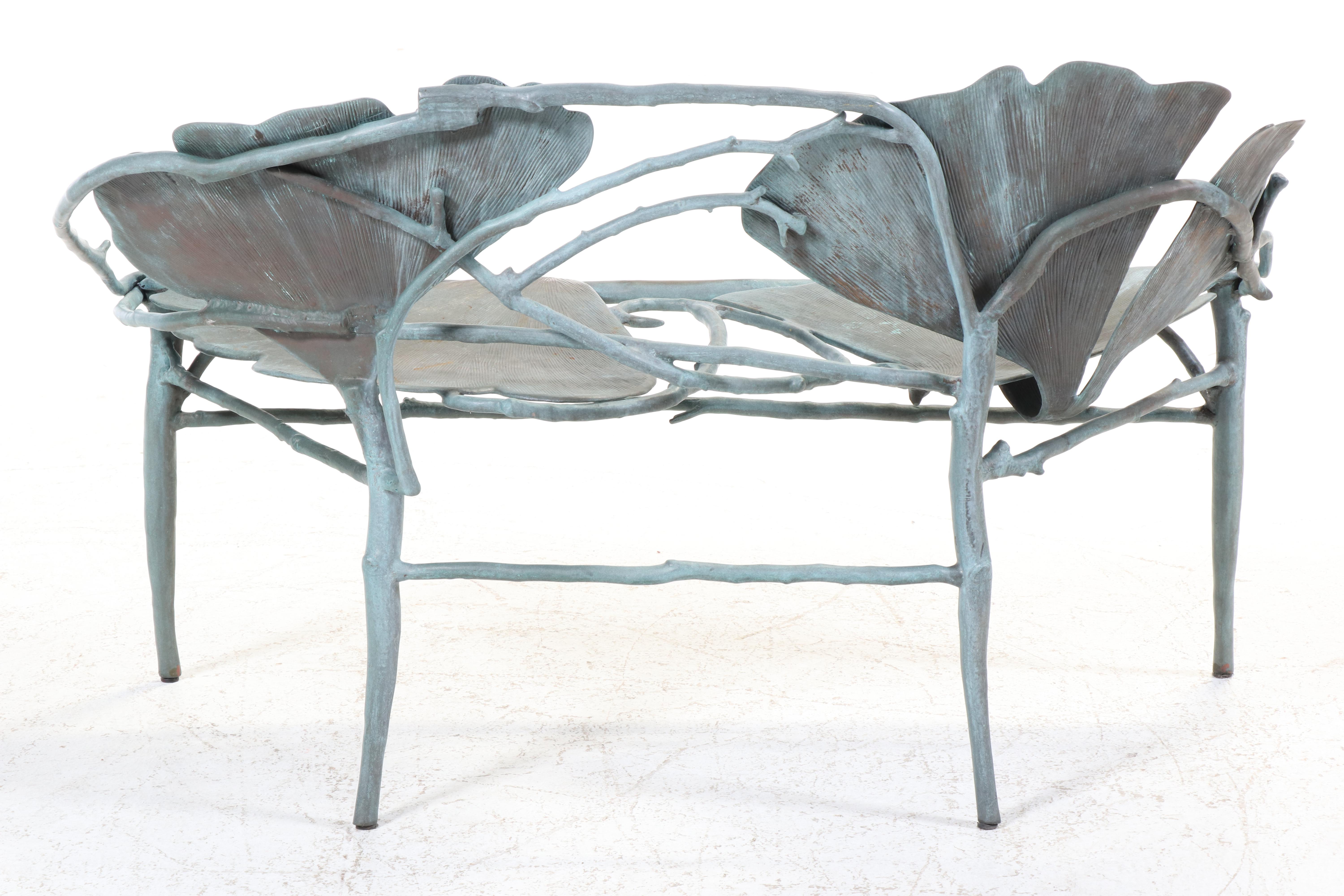 Claude Lalanne Limited Edition Cast Bronze "Banquette Ginkgo" Bench,  2001