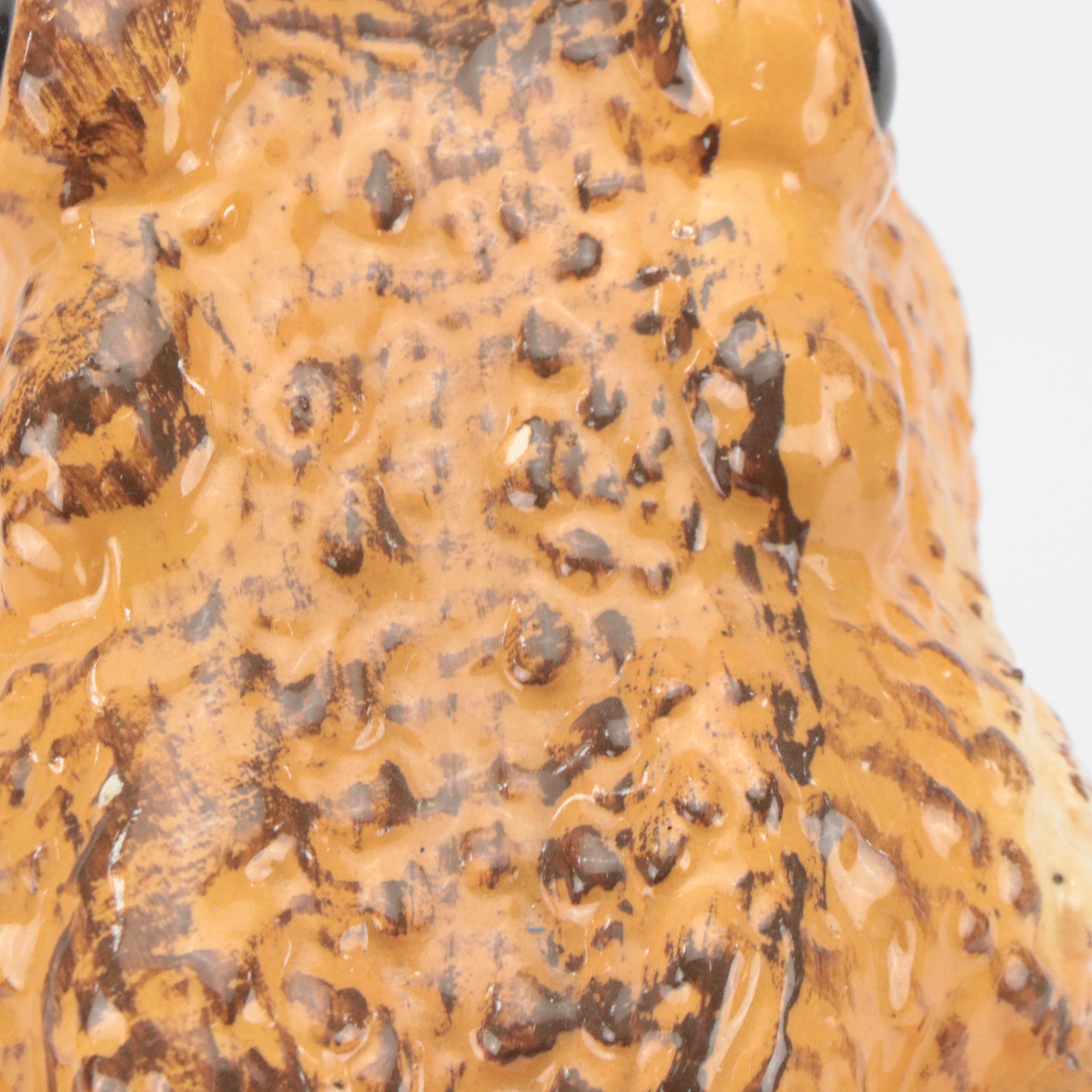 Art Pottery Ceramic Toad Garden Statue