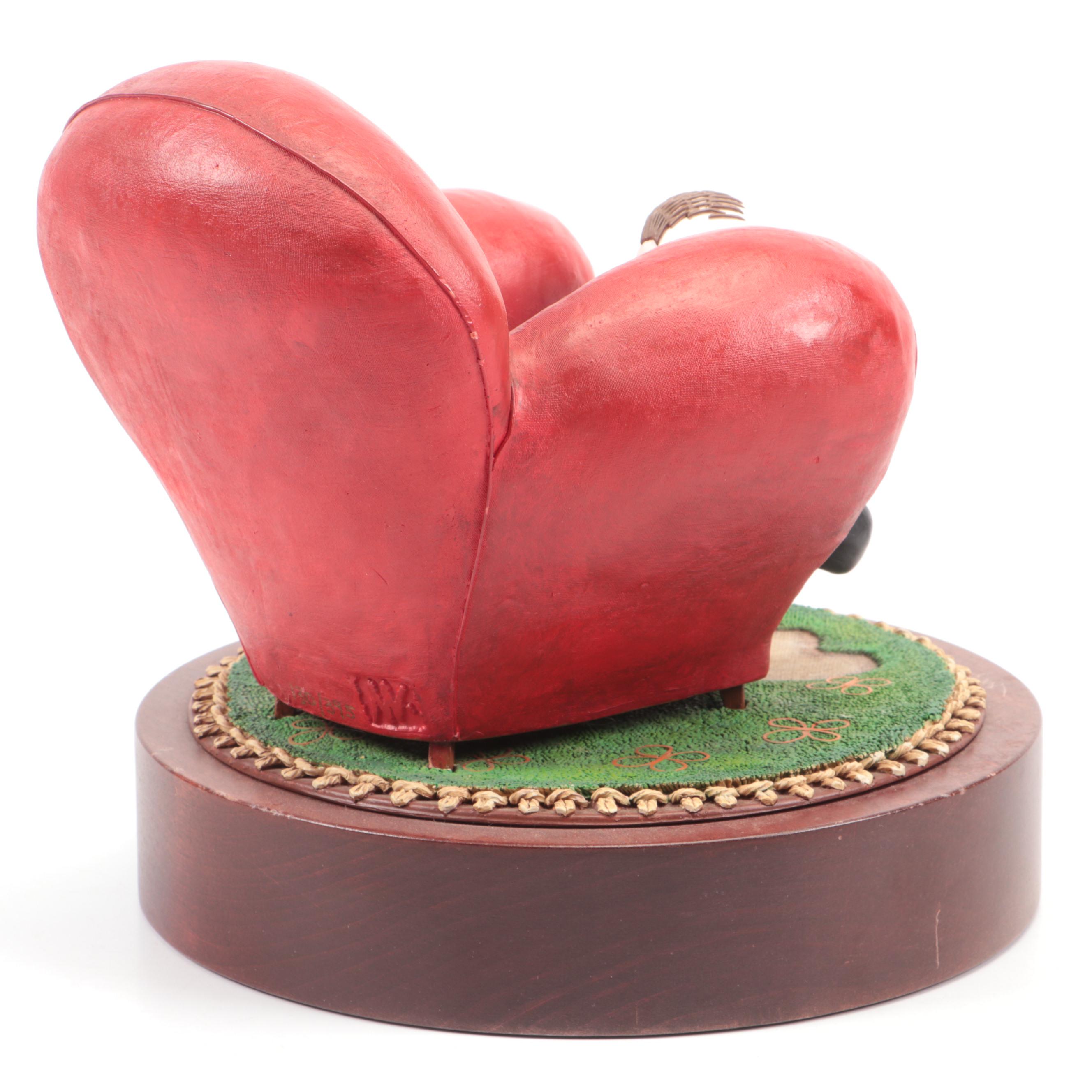 MacKenzie Thorpe Resin Sculpture "Love Seated"
