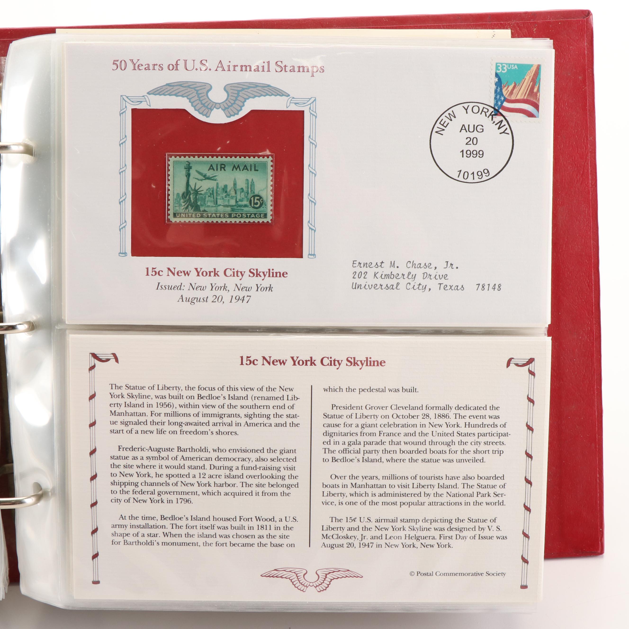 "50 Years Of U.S. Airmail Stamps" Postage Stamp Album