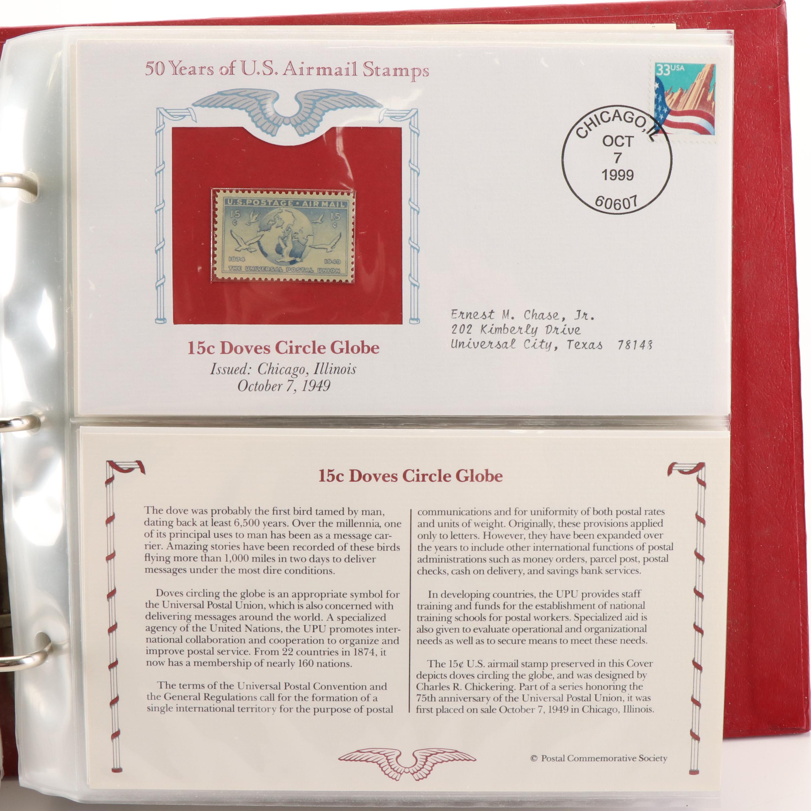 "50 Years Of U.S. Airmail Stamps" Postage Stamp Album