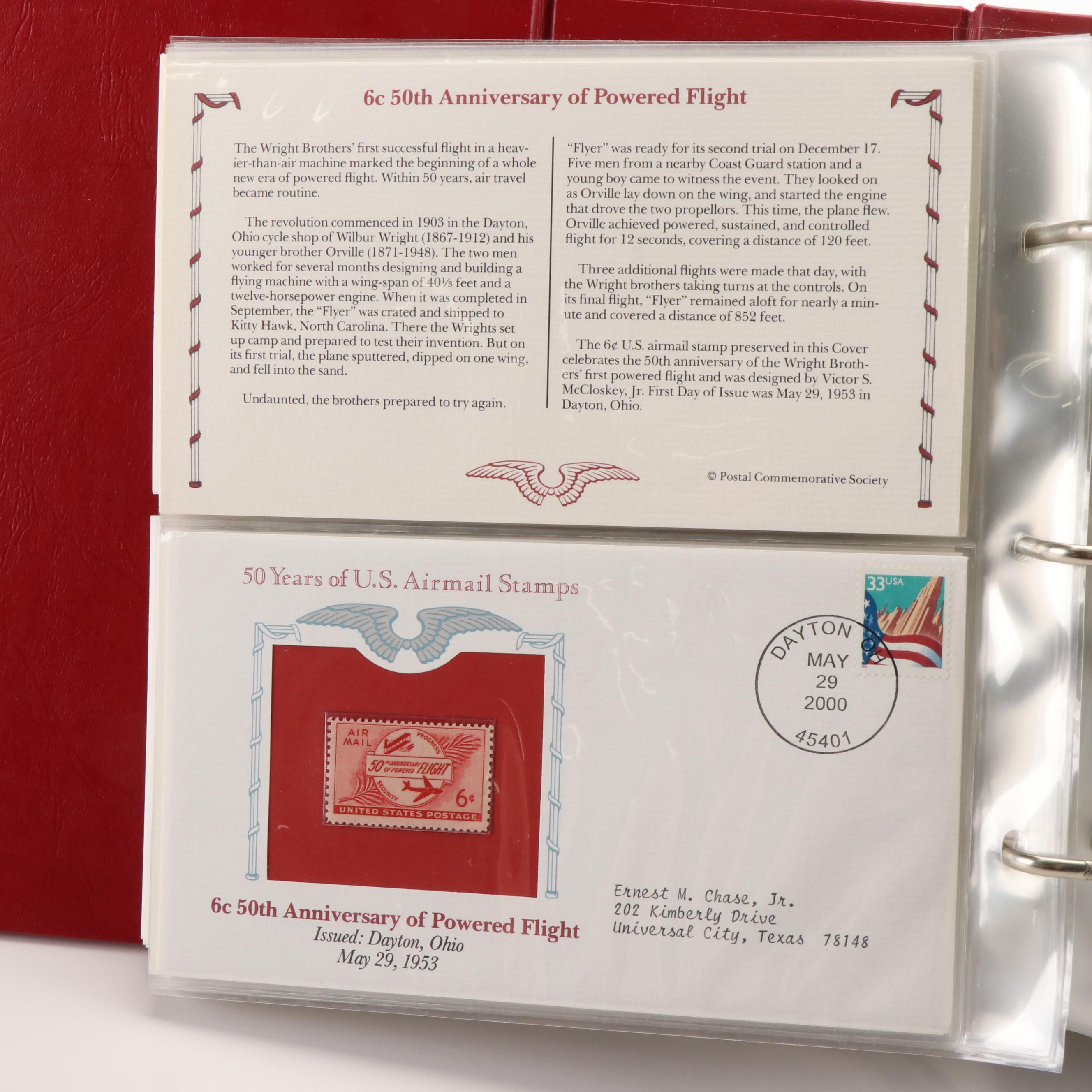 "50 Years Of U.S. Airmail Stamps" Postage Stamp Album