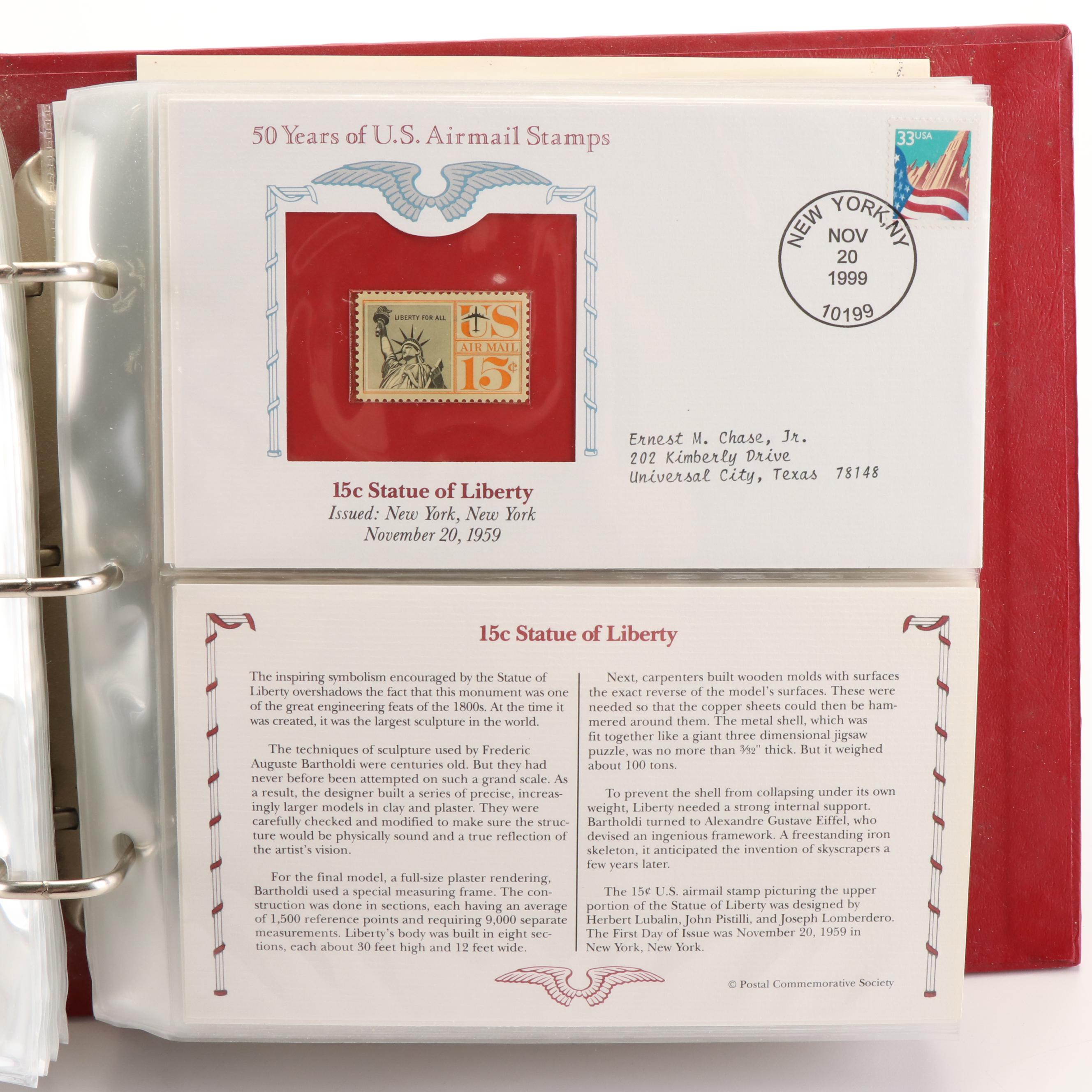 "50 Years Of U.S. Airmail Stamps" Postage Stamp Album