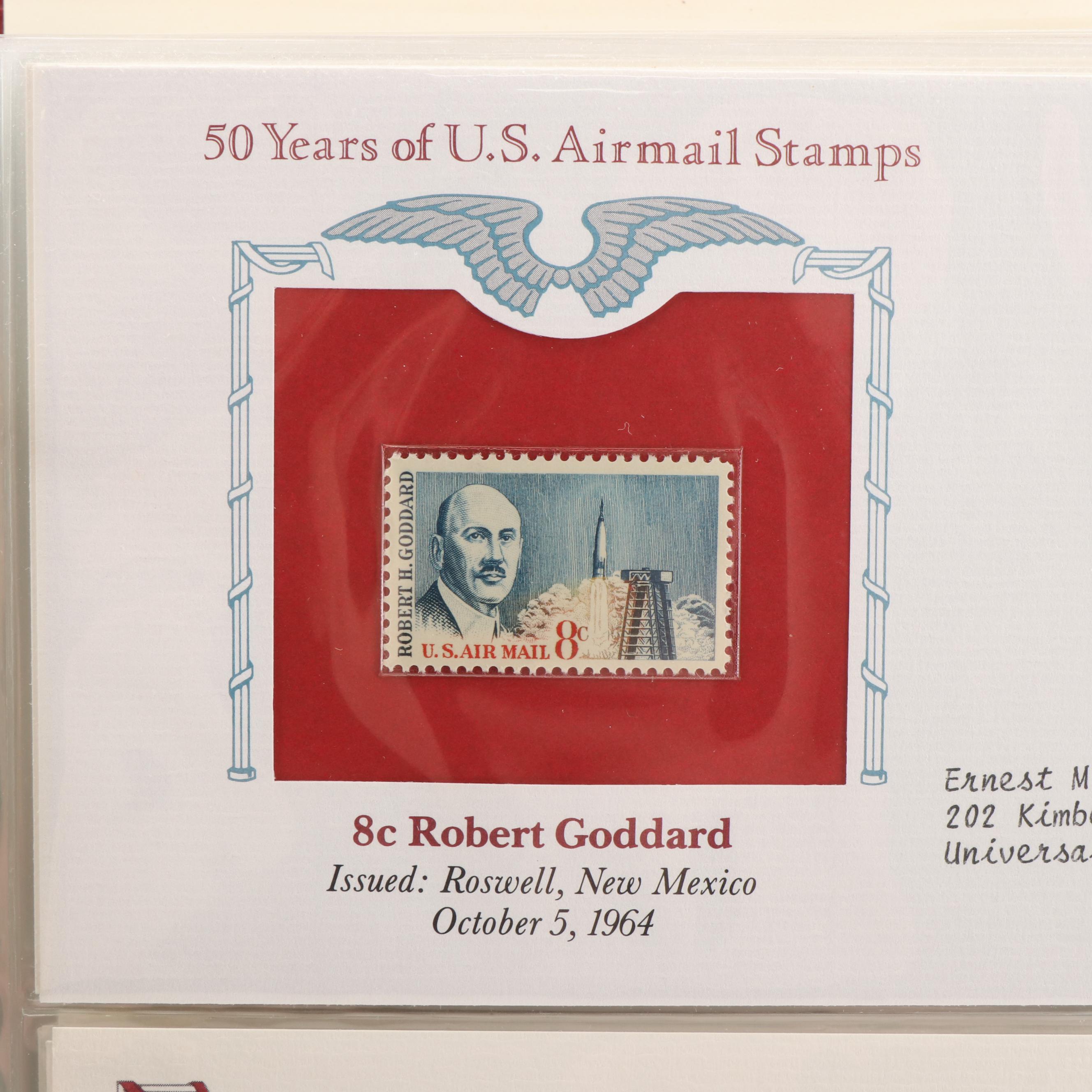 "50 Years Of U.S. Airmail Stamps" Postage Stamp Album