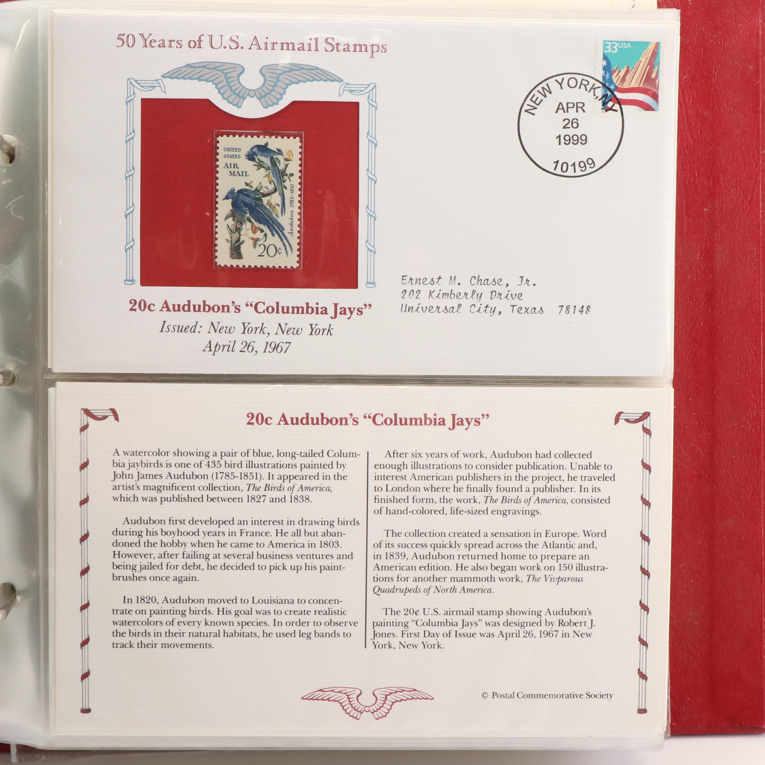 "50 Years Of U.S. Airmail Stamps" Postage Stamp Album