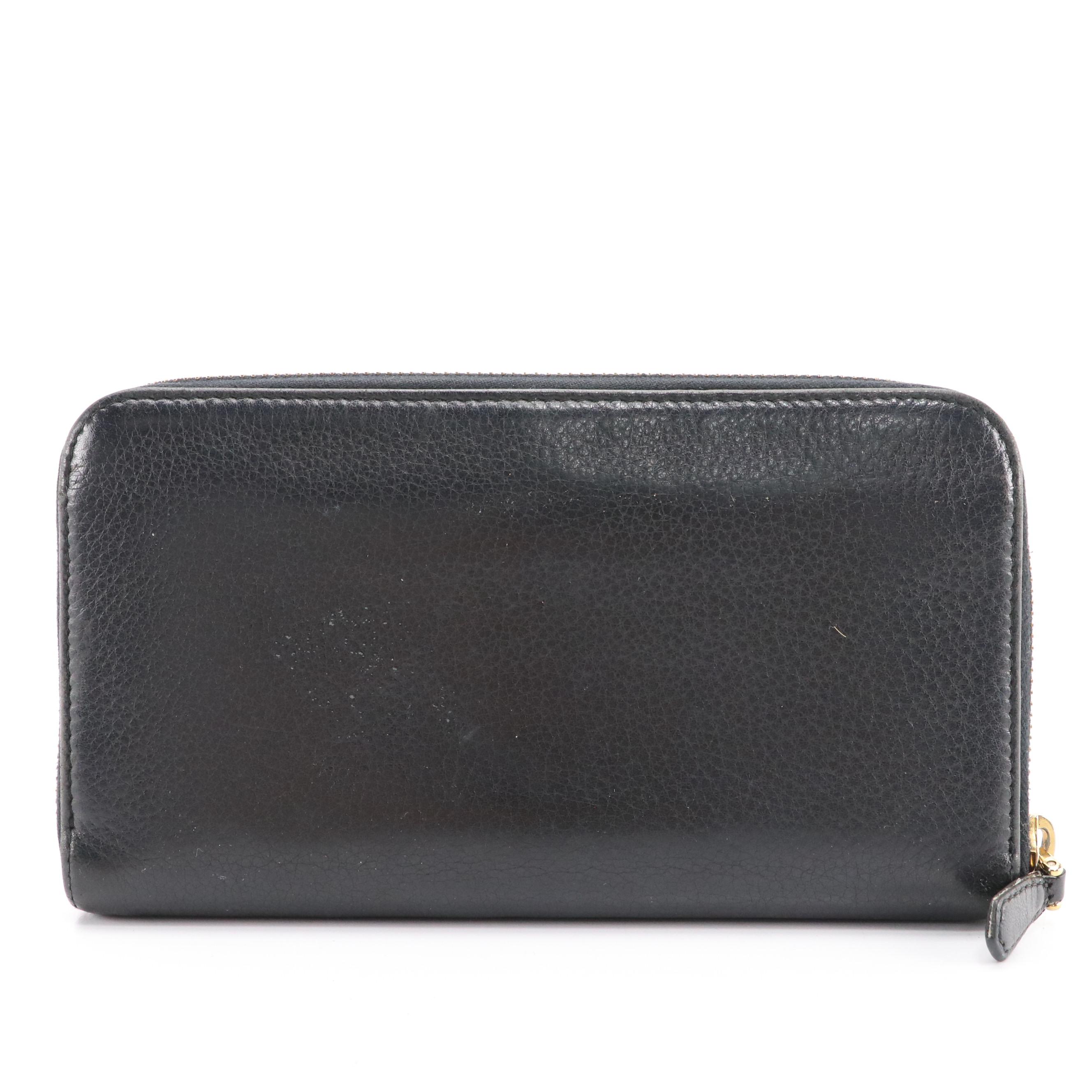 Prada Zip Around Wallet 1M0506 in Vitello Daino Leather with Box