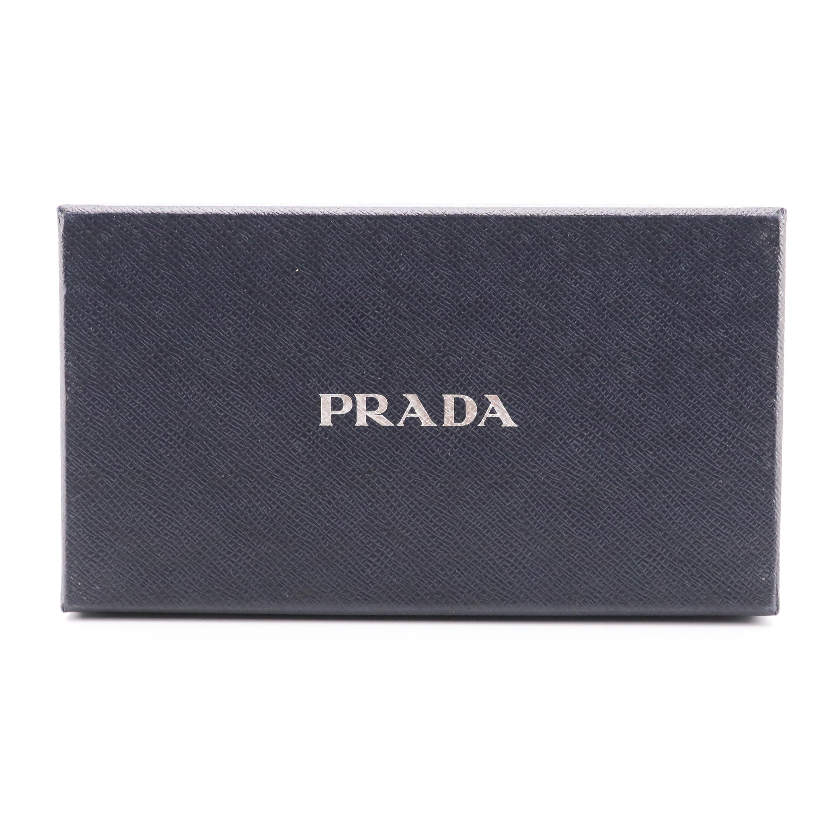 Prada Zip Around Wallet 1M0506 in Vitello Daino Leather with Box