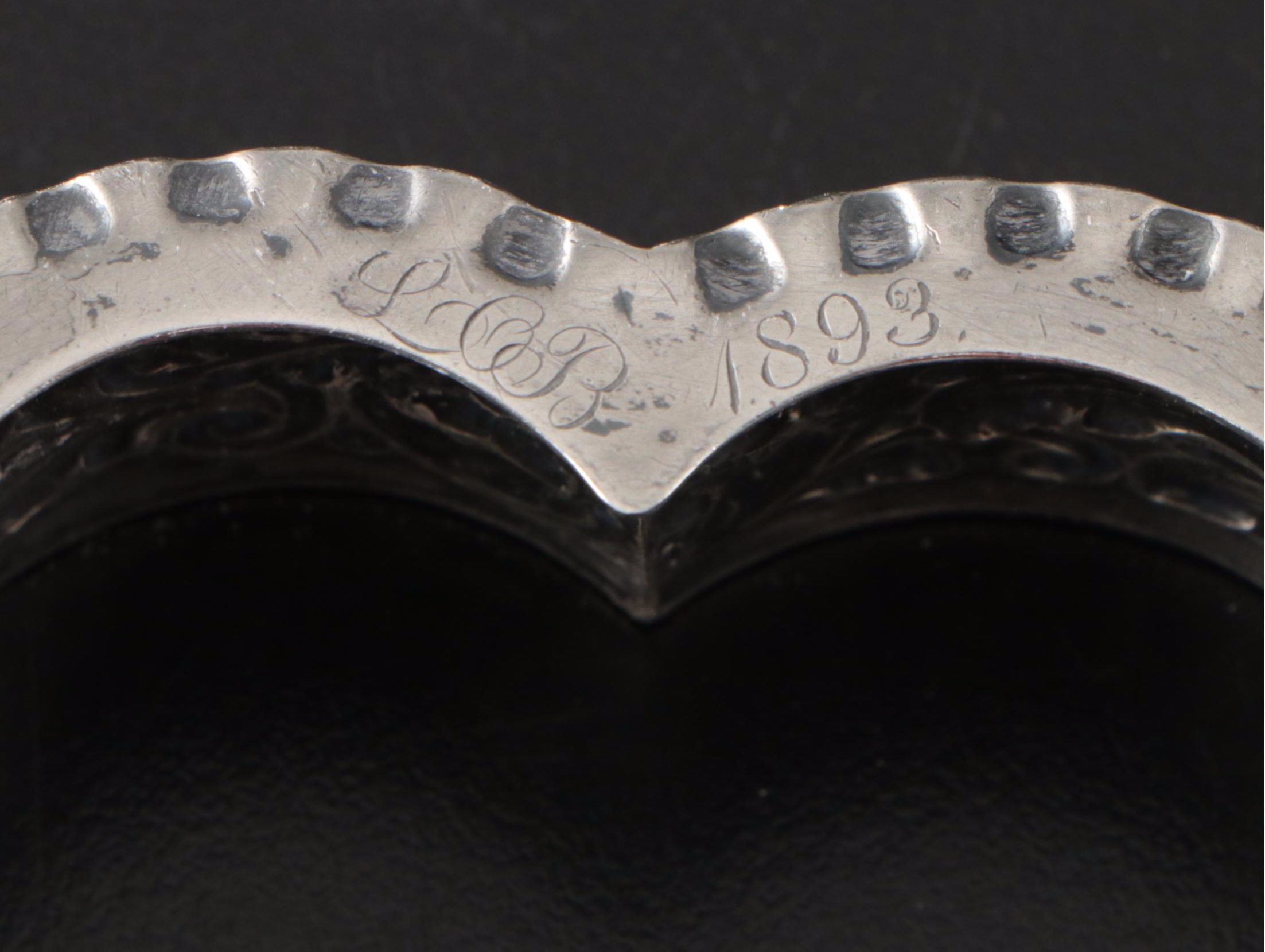 Gorham Sterling Silver Heart Shaped Dish with Silver Plate Figural Napkin Ring