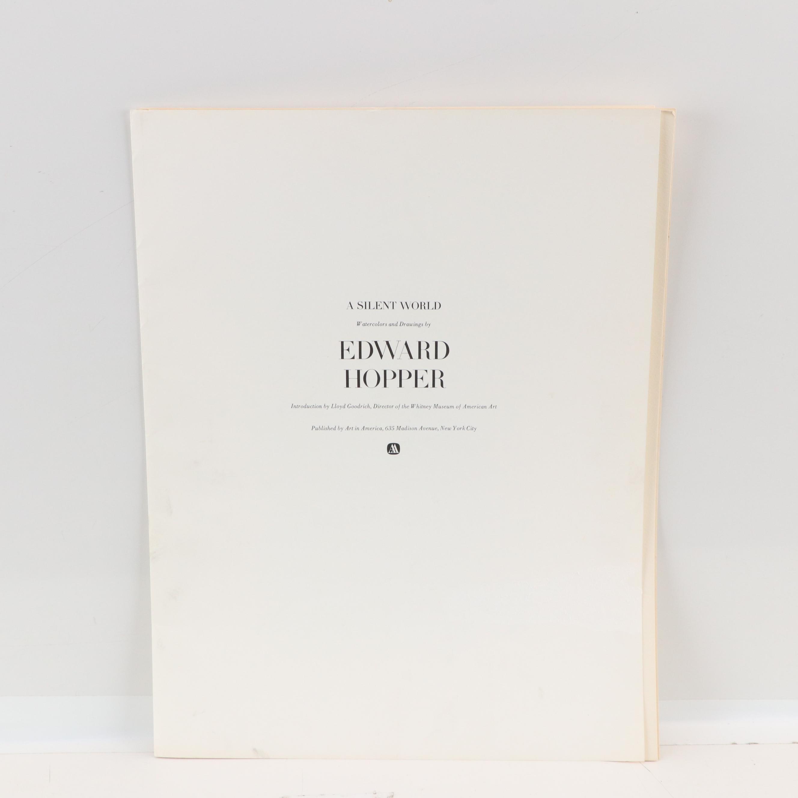 Edward Hopper Reproduction Folio "A Silent World: Watercolors and Drawings"