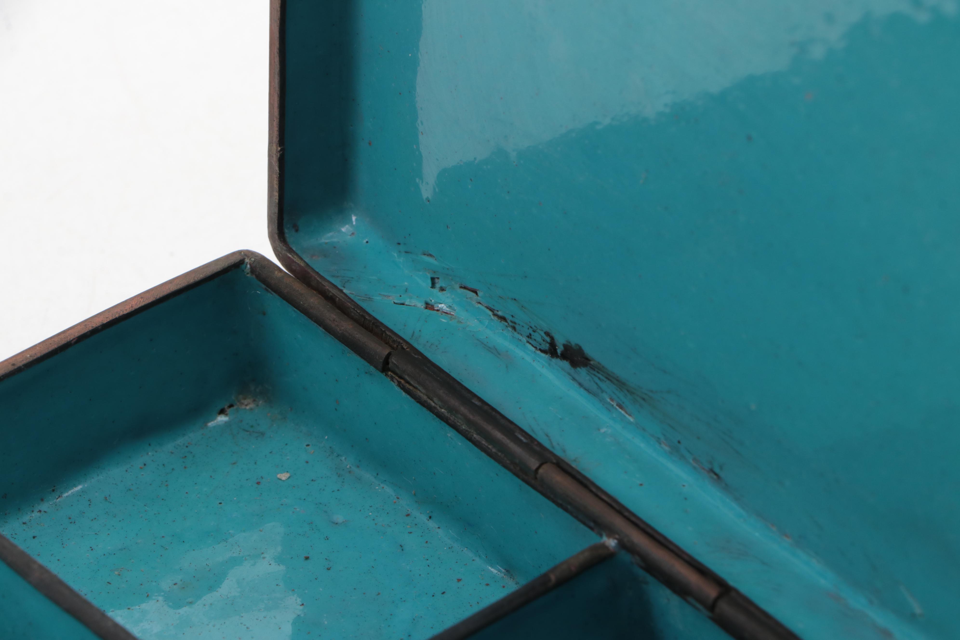 Chinese Cloisonné Divided Lidded Box with More Enamel and Metal Lidded Boxes