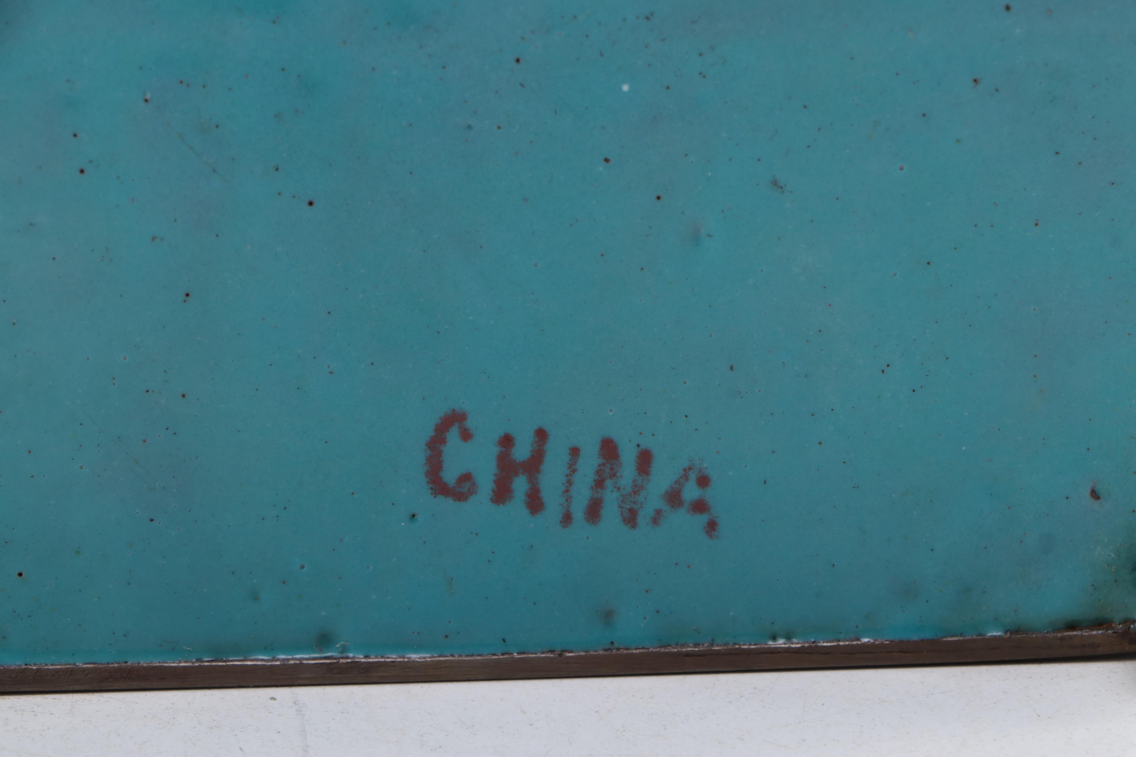 Chinese Cloisonné Divided Lidded Box with More Enamel and Metal Lidded Boxes