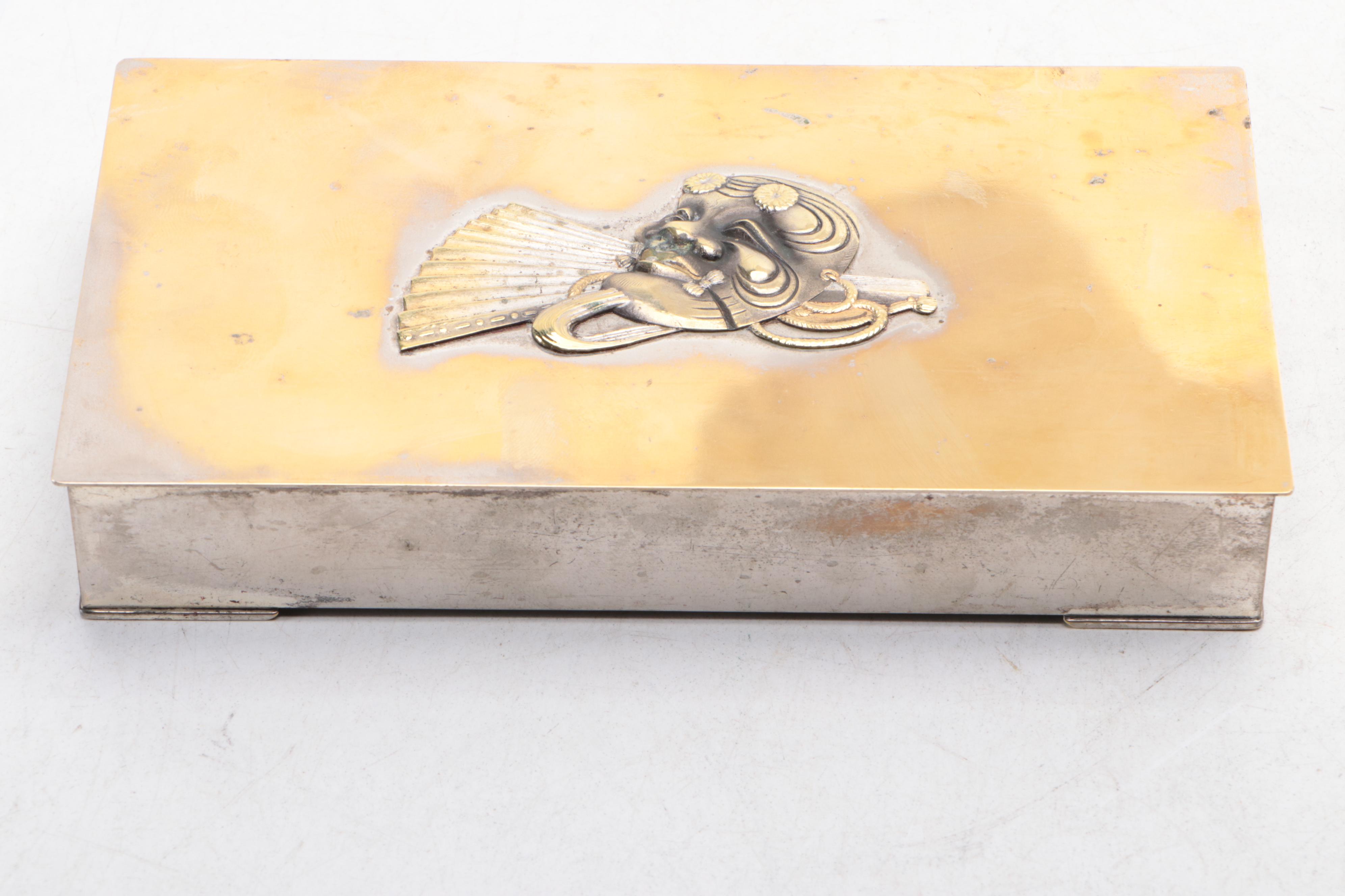 Chinese Cloisonné Divided Lidded Box with More Enamel and Metal Lidded Boxes