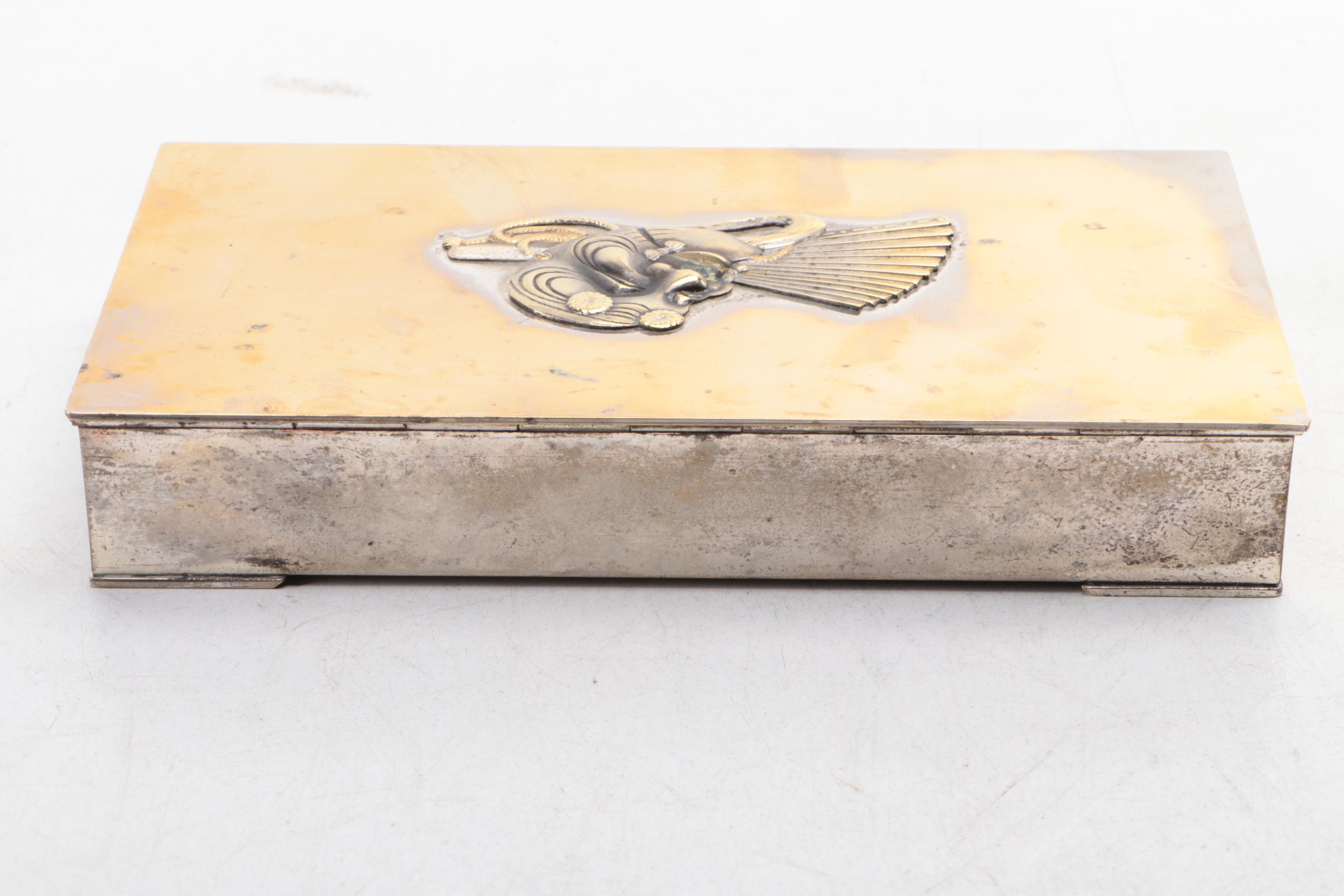 Chinese Cloisonné Divided Lidded Box with More Enamel and Metal Lidded Boxes