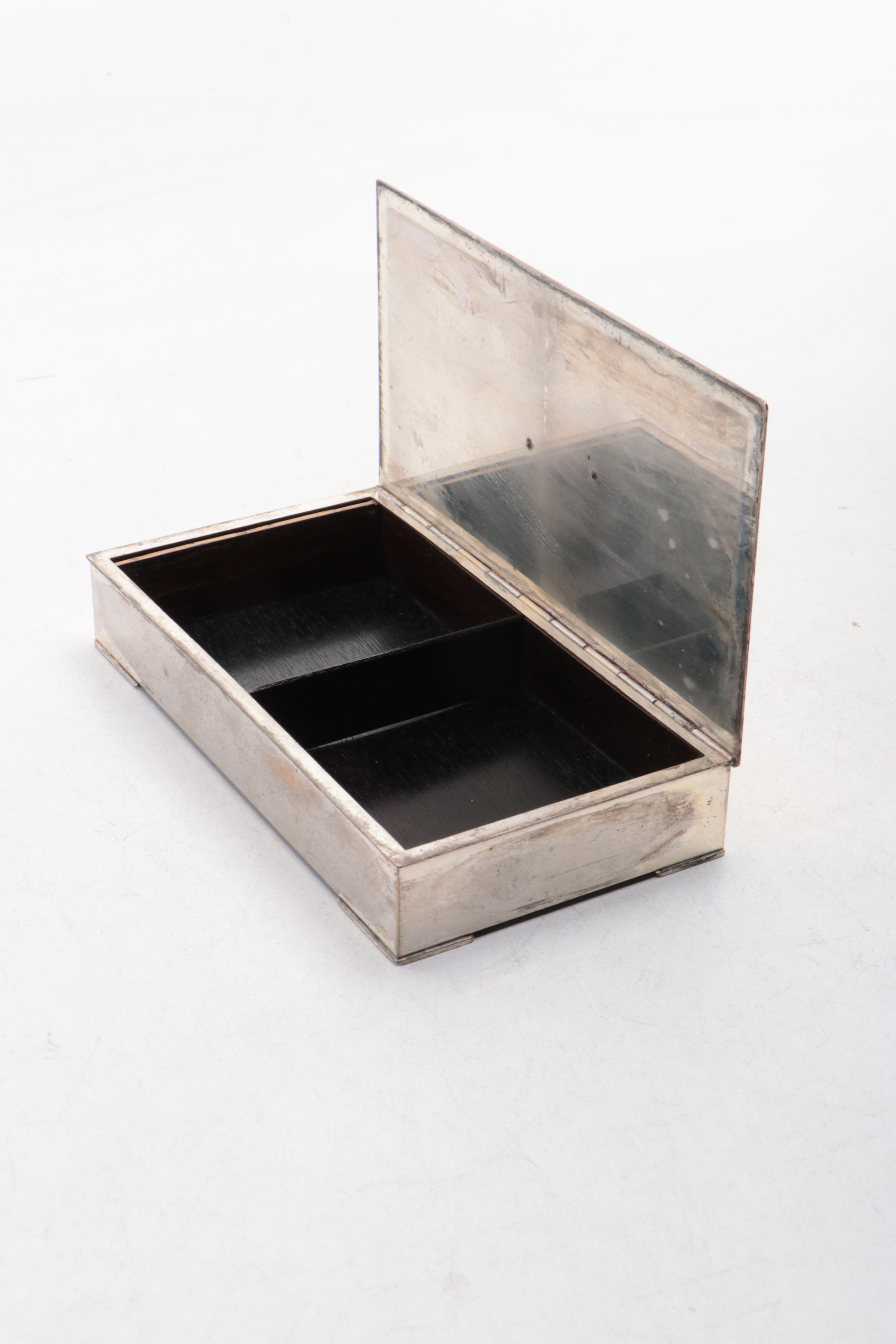 Chinese Cloisonné Divided Lidded Box with More Enamel and Metal Lidded Boxes