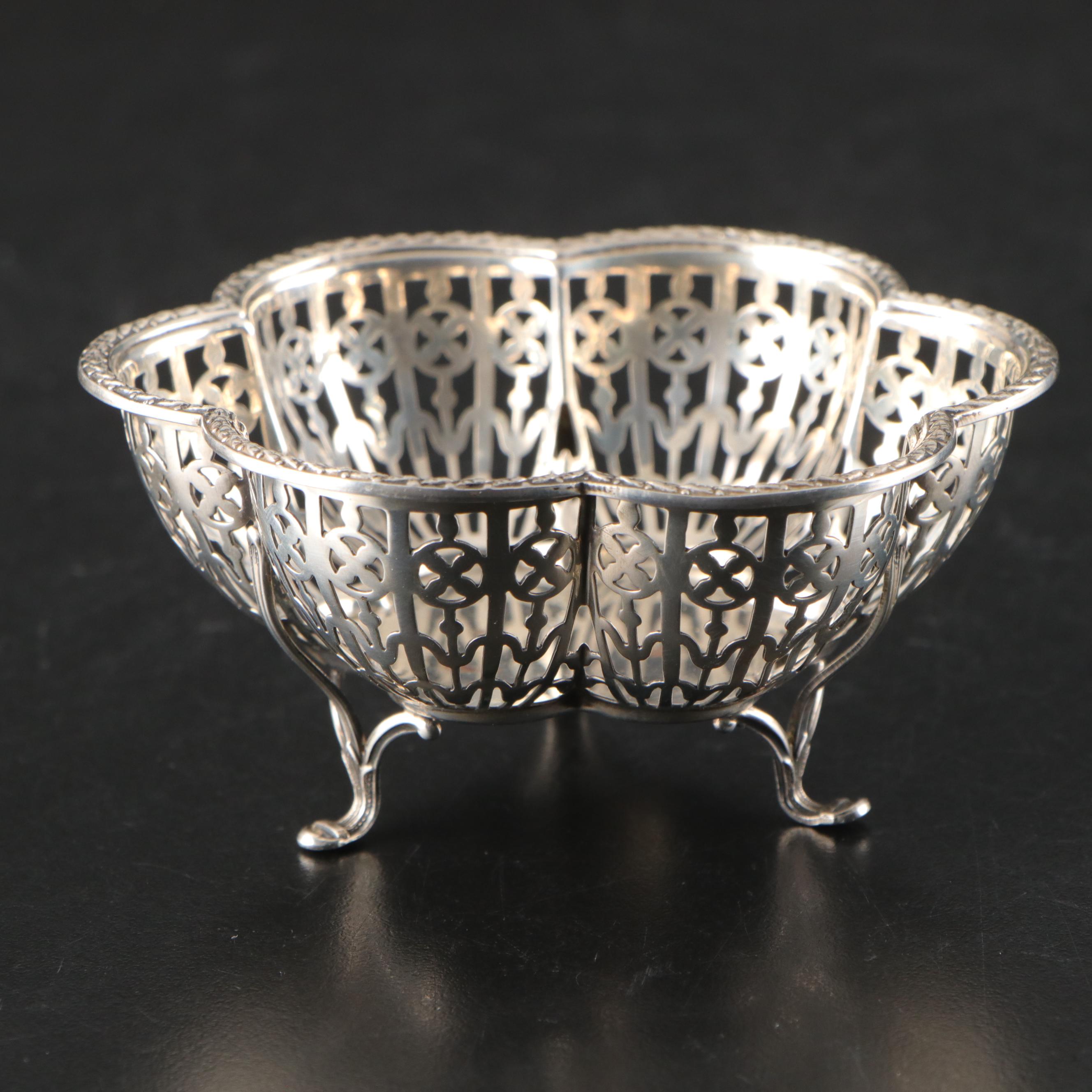 English Mappin & Web Sterling Silver Reticulated Dish with Other Sterling Dishes