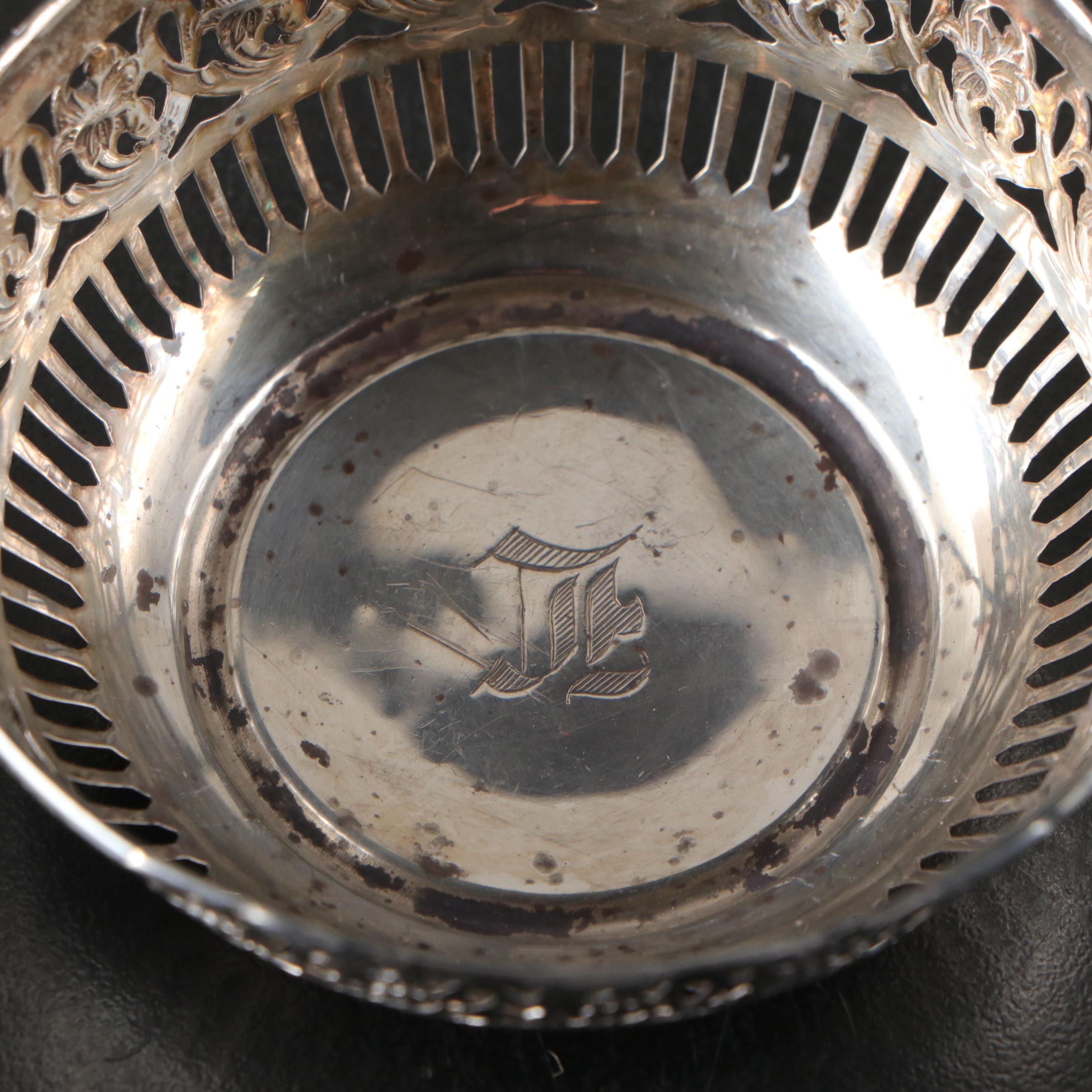 English Mappin & Web Sterling Silver Reticulated Dish with Other Sterling Dishes