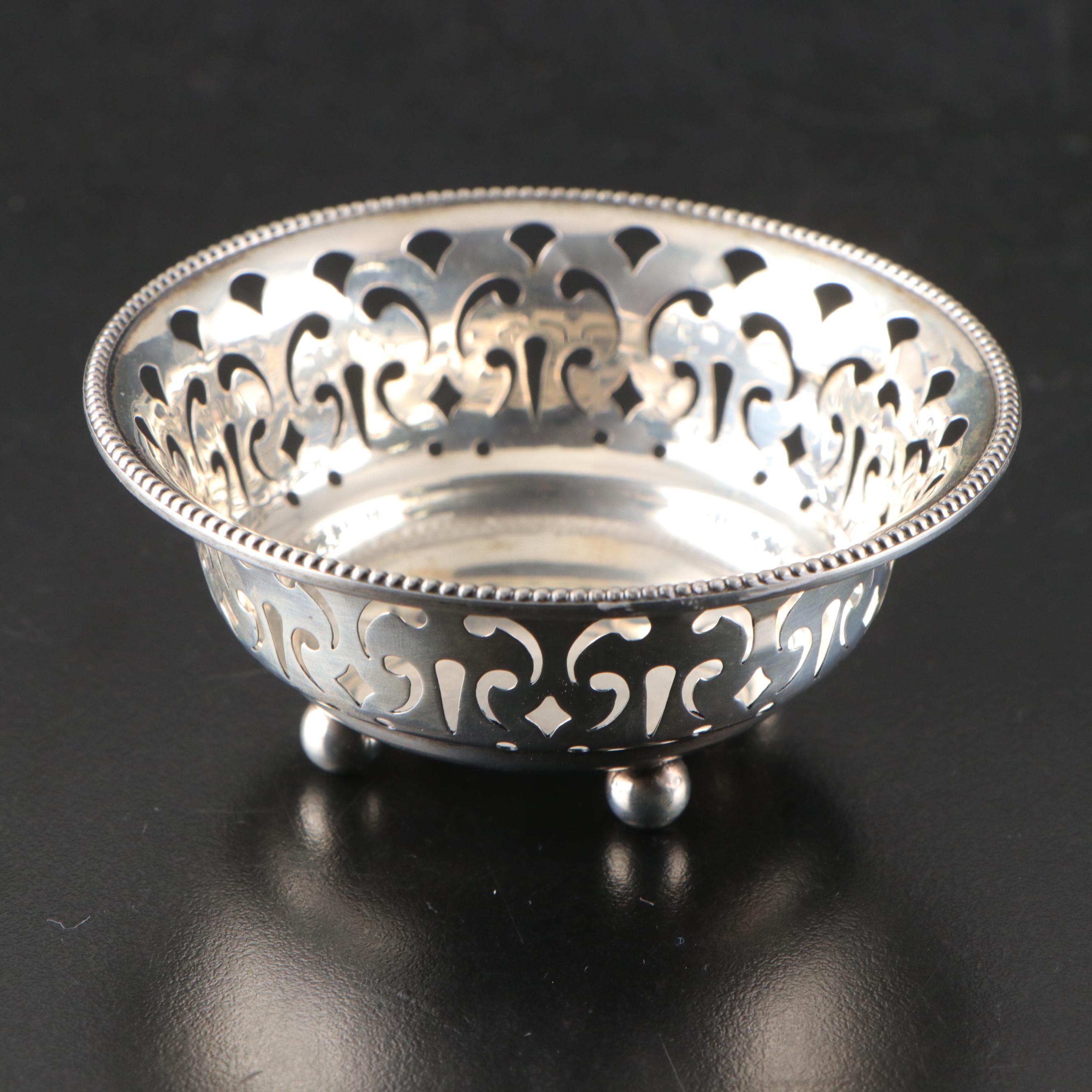 English Mappin & Web Sterling Silver Reticulated Dish with Other Sterling Dishes