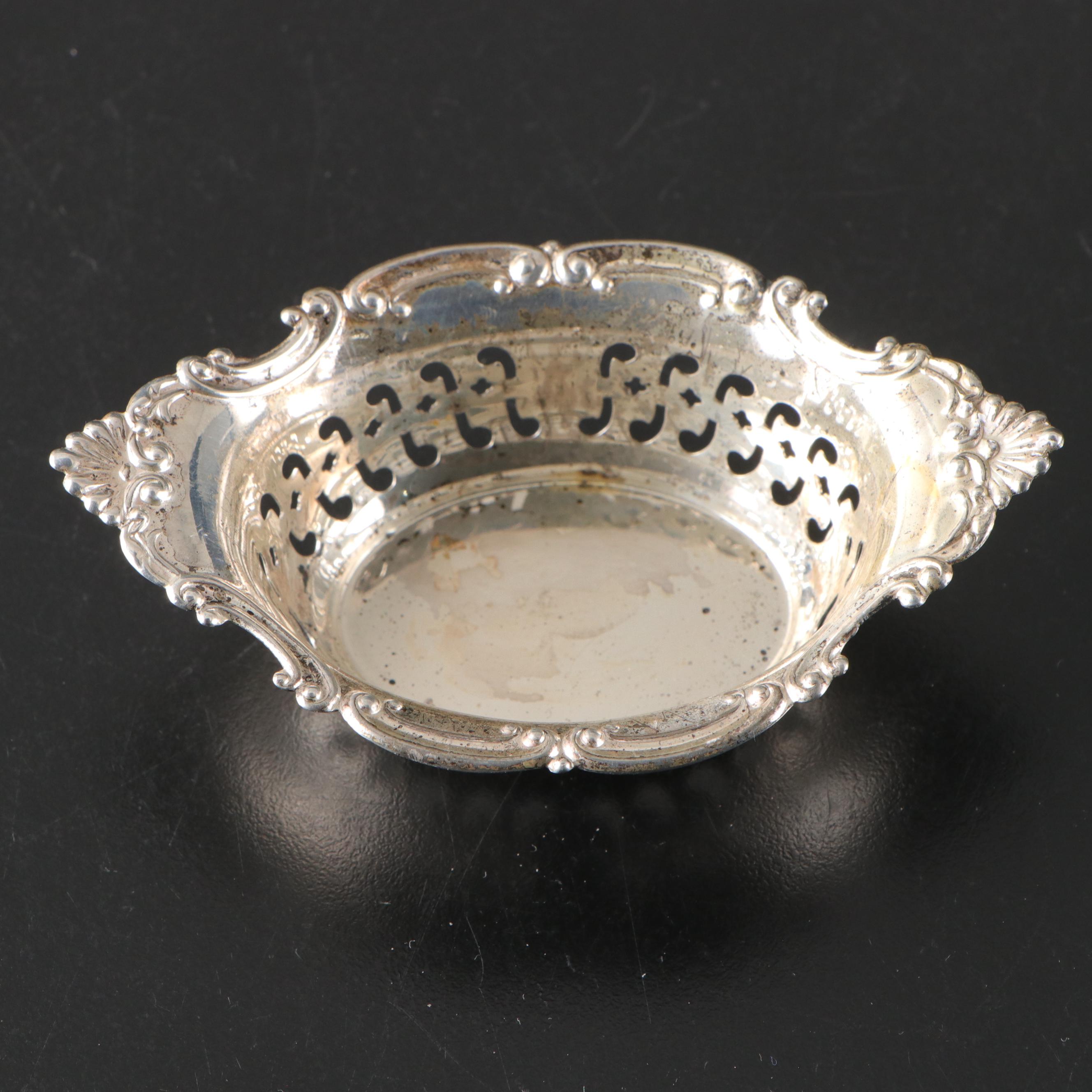 English Mappin & Web Sterling Silver Reticulated Dish with Other Sterling Dishes