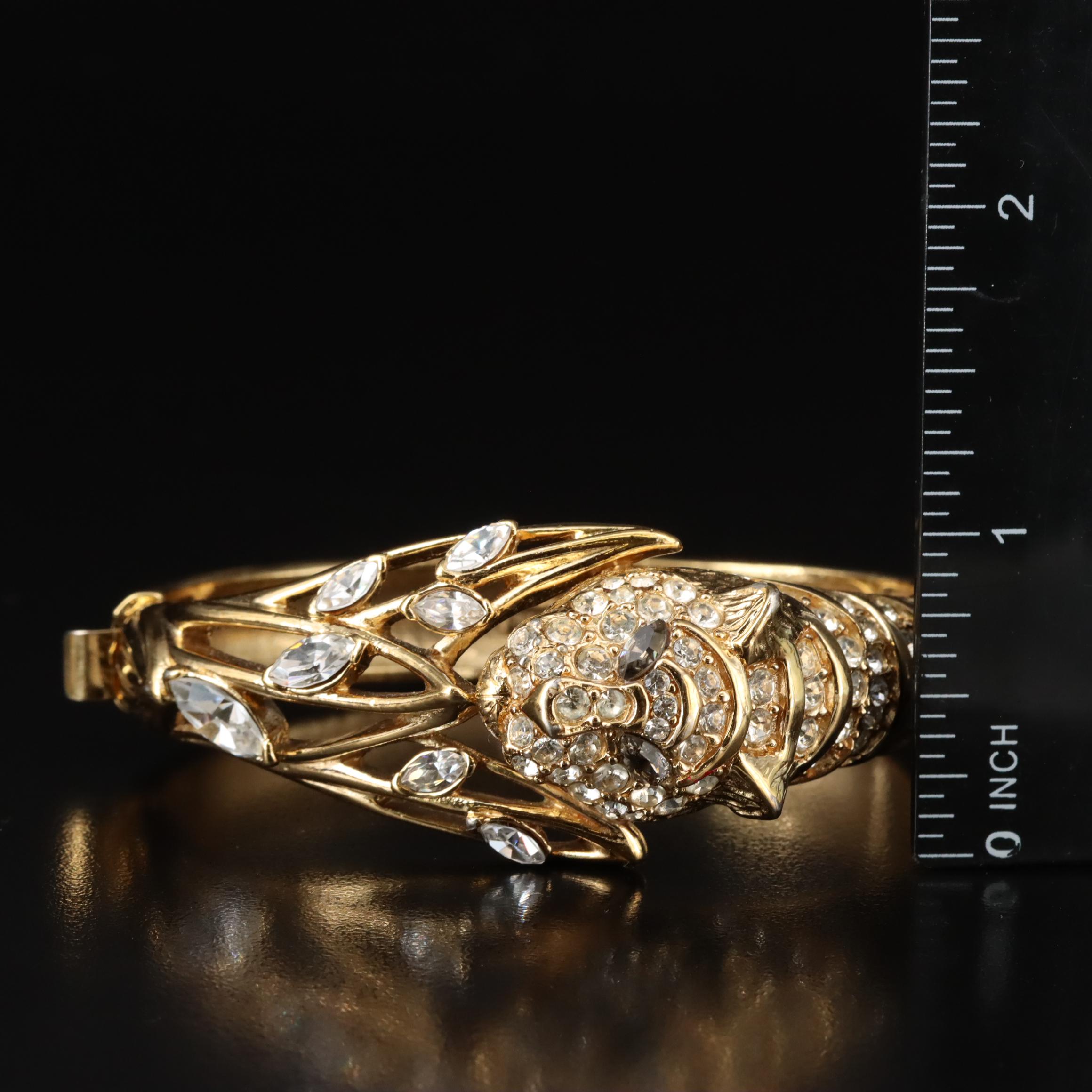 Rhinestone Clamper Bracelets Including Trifari