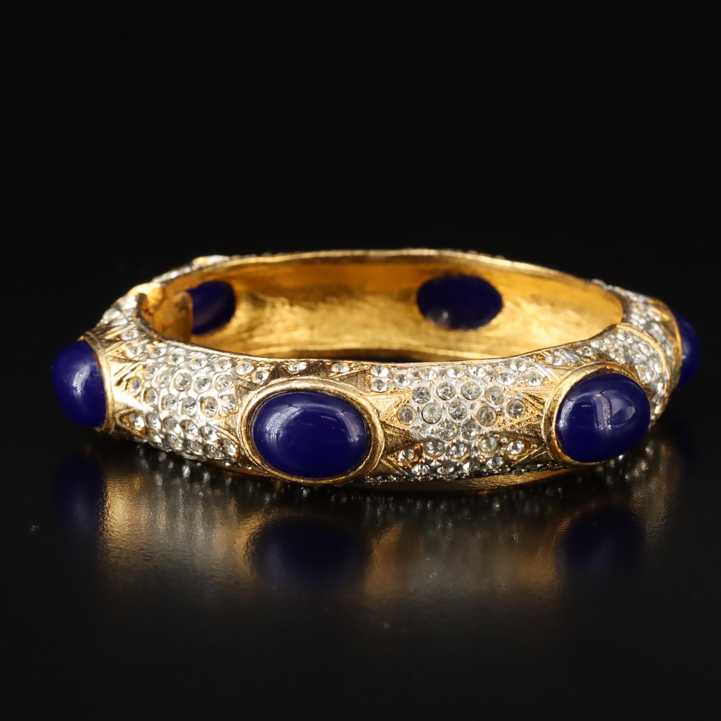 Rhinestone Clamper Bracelets Including Trifari