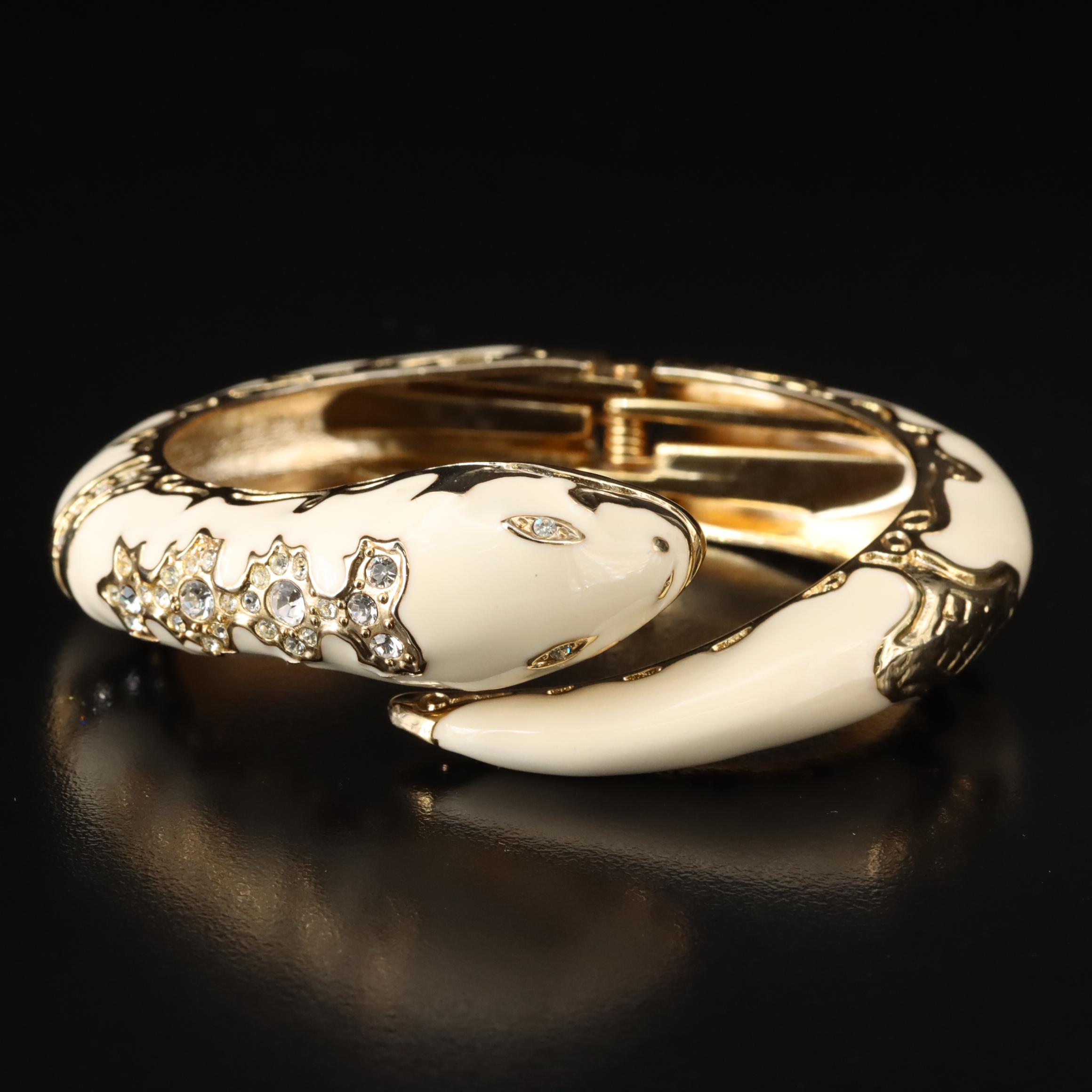 Rhinestone Clamper Bracelets Including Trifari