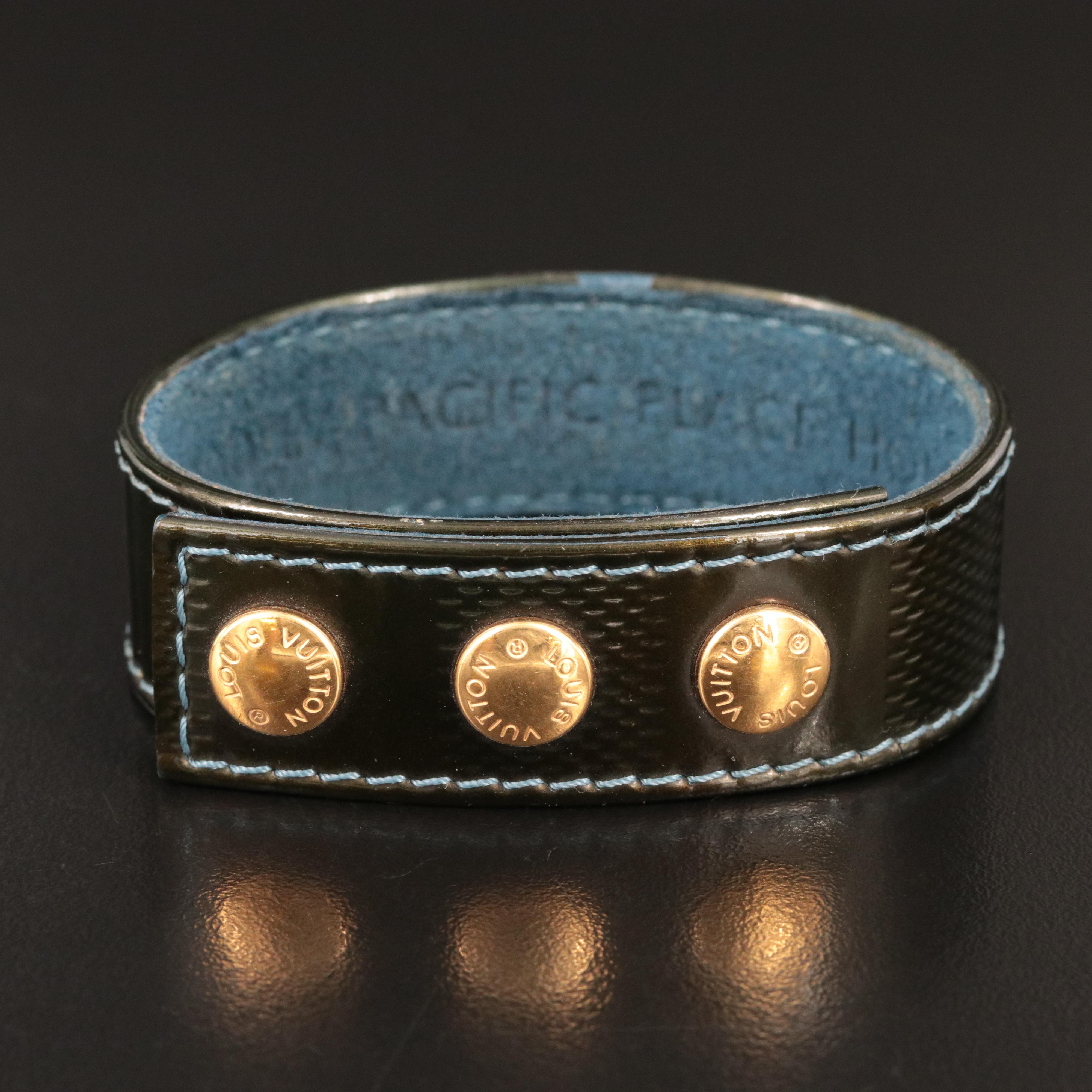 Louis Vuitton Damier Green Patent Leather Bracelet