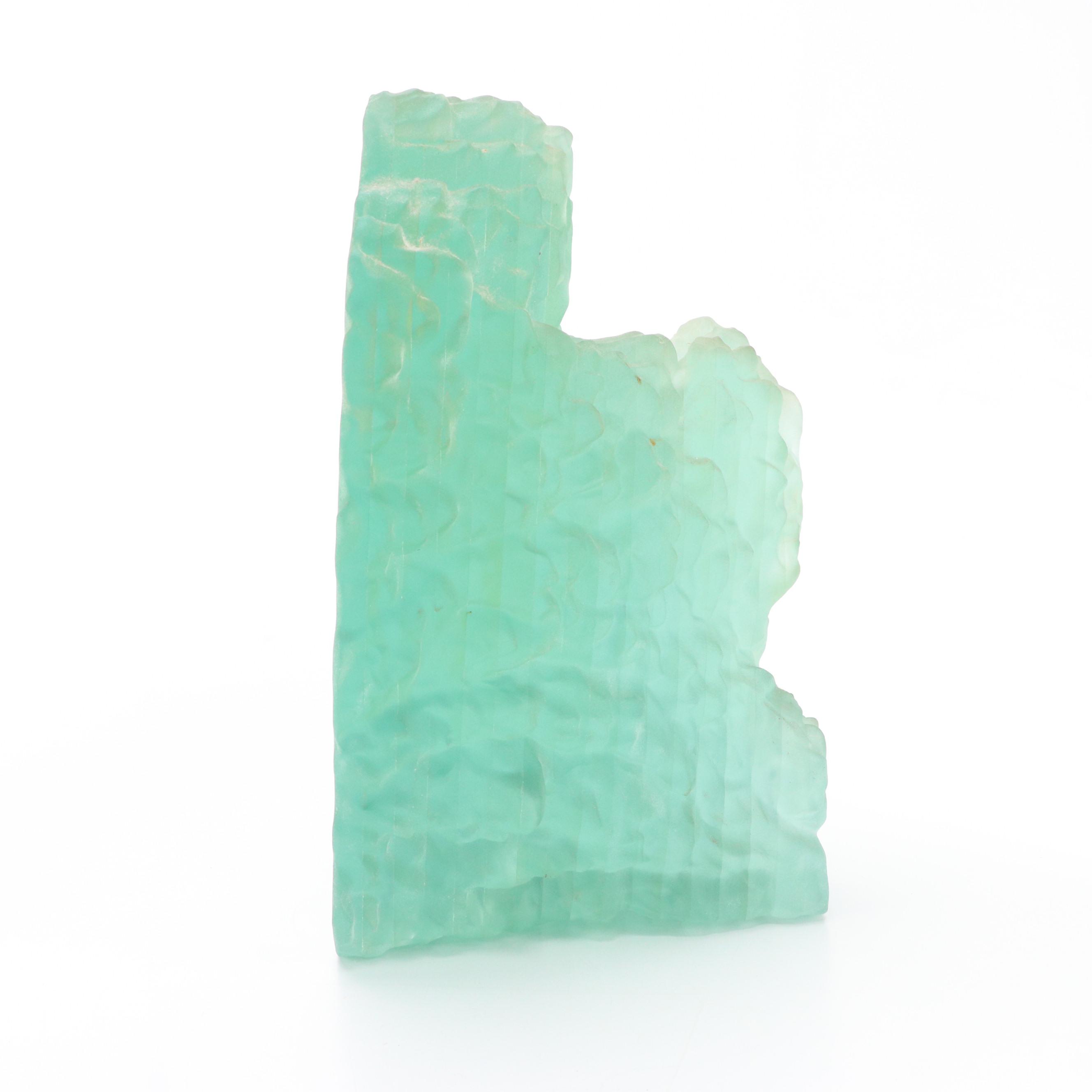 Yves Trucchi Glass Sculpture Aquarium of Swimming Fish, 2013