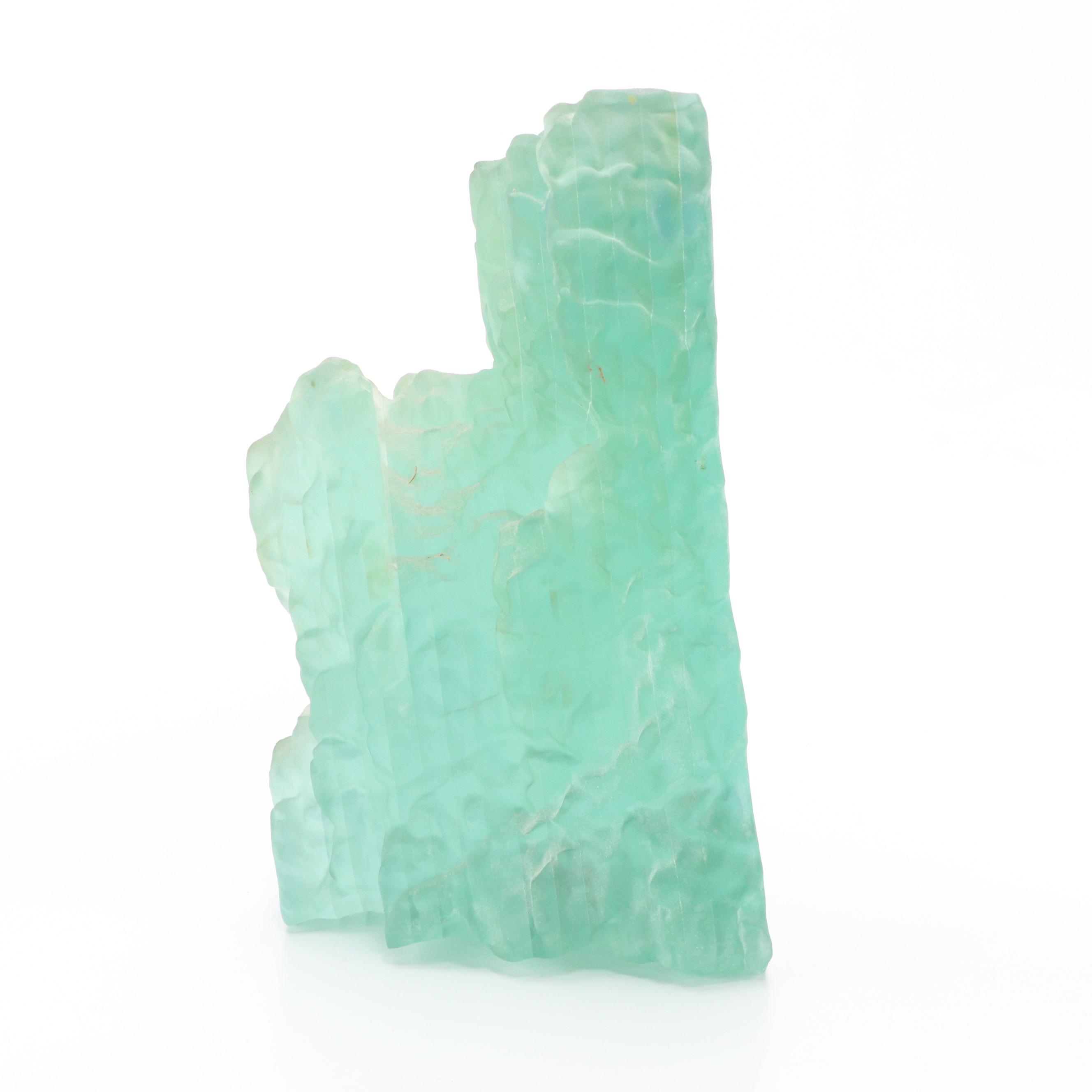 Yves Trucchi Glass Sculpture Aquarium of Swimming Fish, 2013