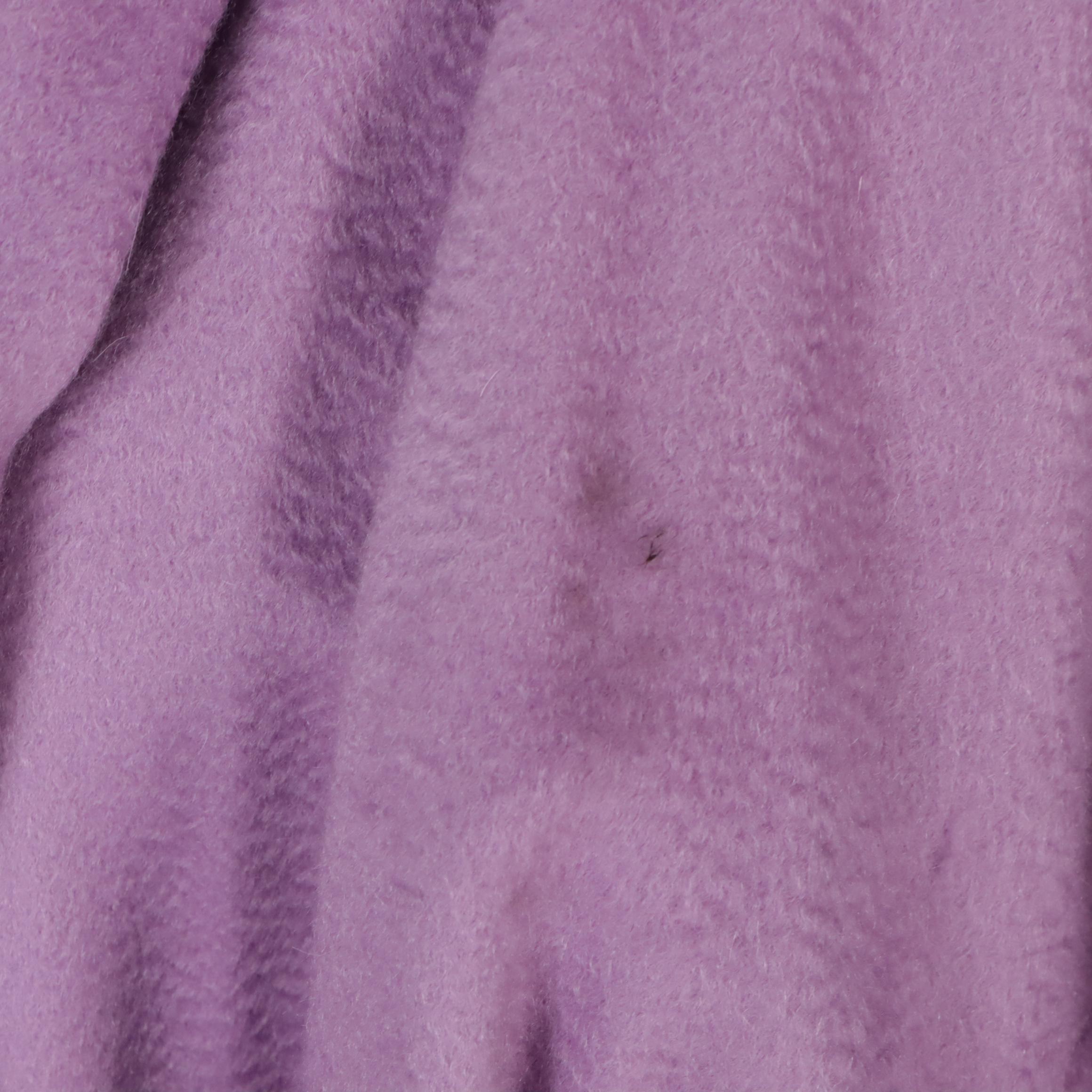 Salvatore Ferragamo Lilac Cashmere Fringed Hem Wrap Coat, 1990s