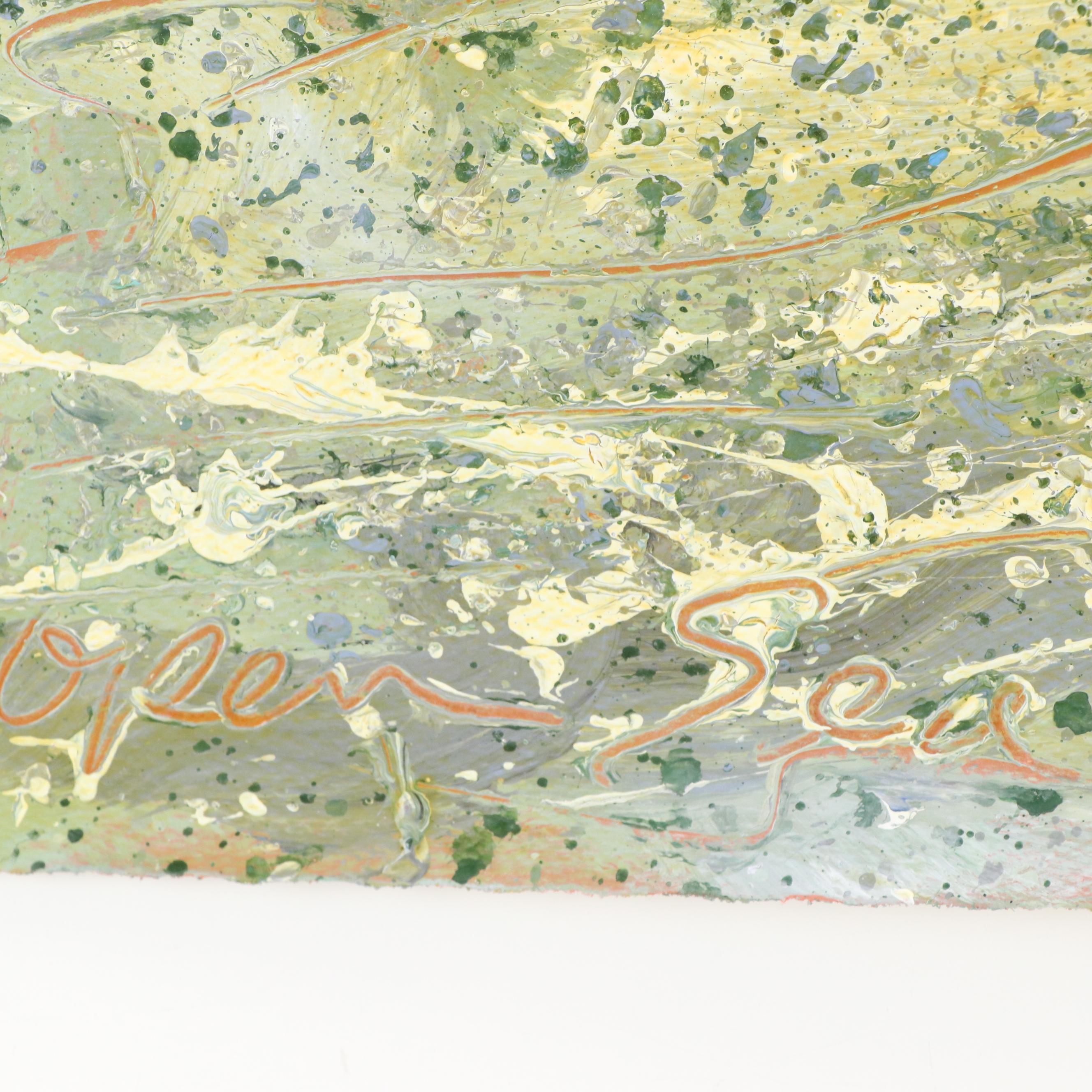 Harry Hilson Modern Seascape Acrylic Painting "Open Sea," Late 20th Century