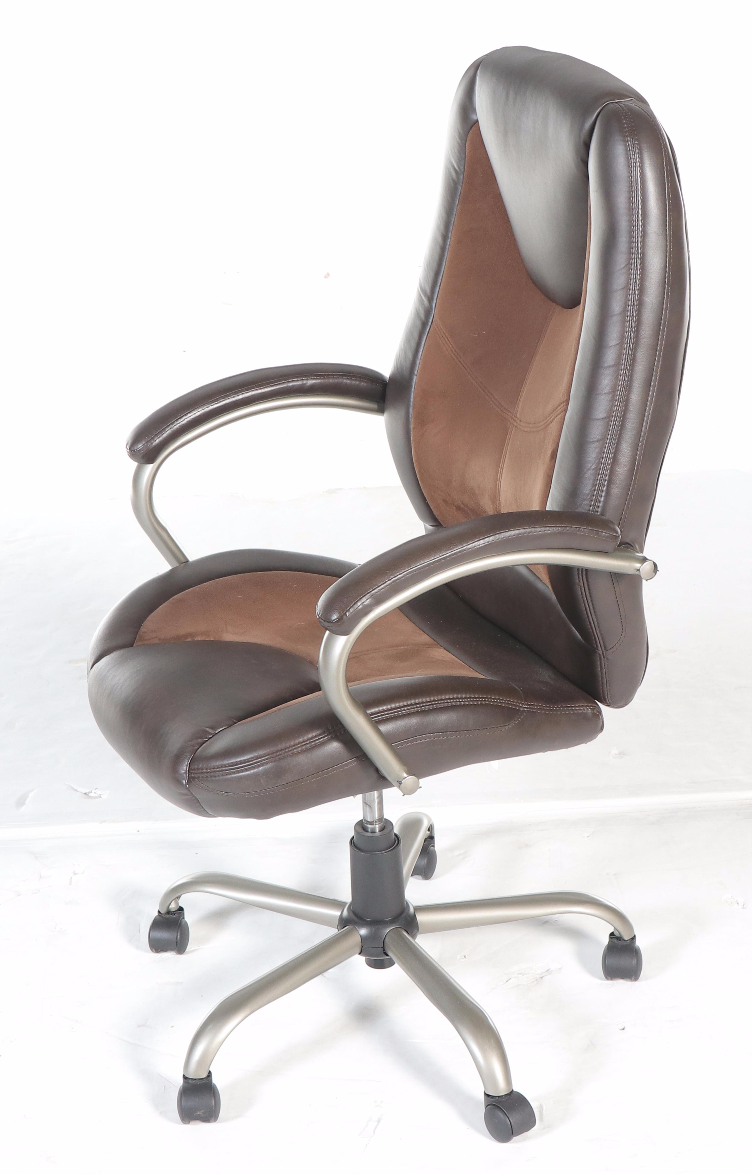 Z-Line Black and Brown Leatherette Office Chair