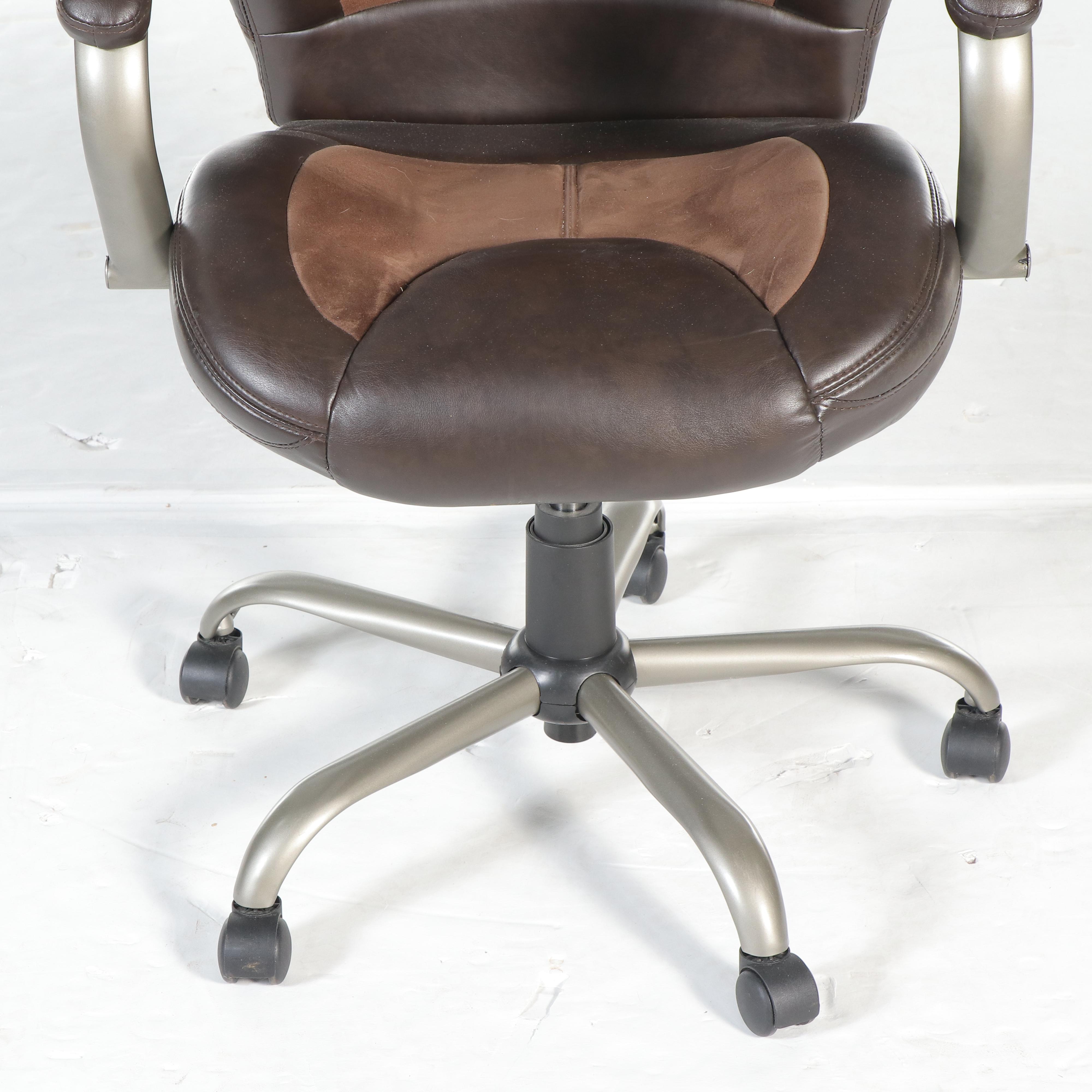 Z-Line Black and Brown Leatherette Office Chair