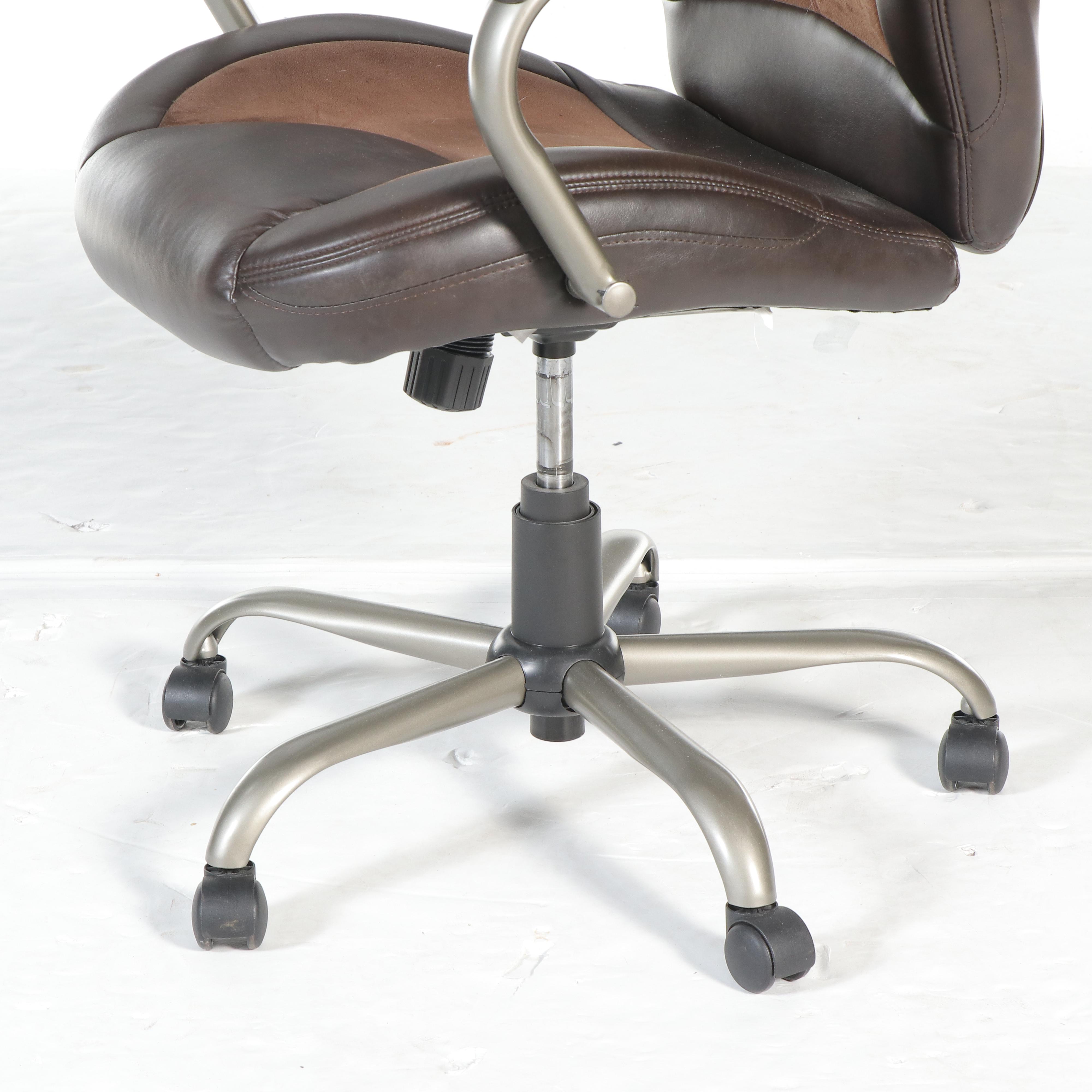 Z-Line Black and Brown Leatherette Office Chair