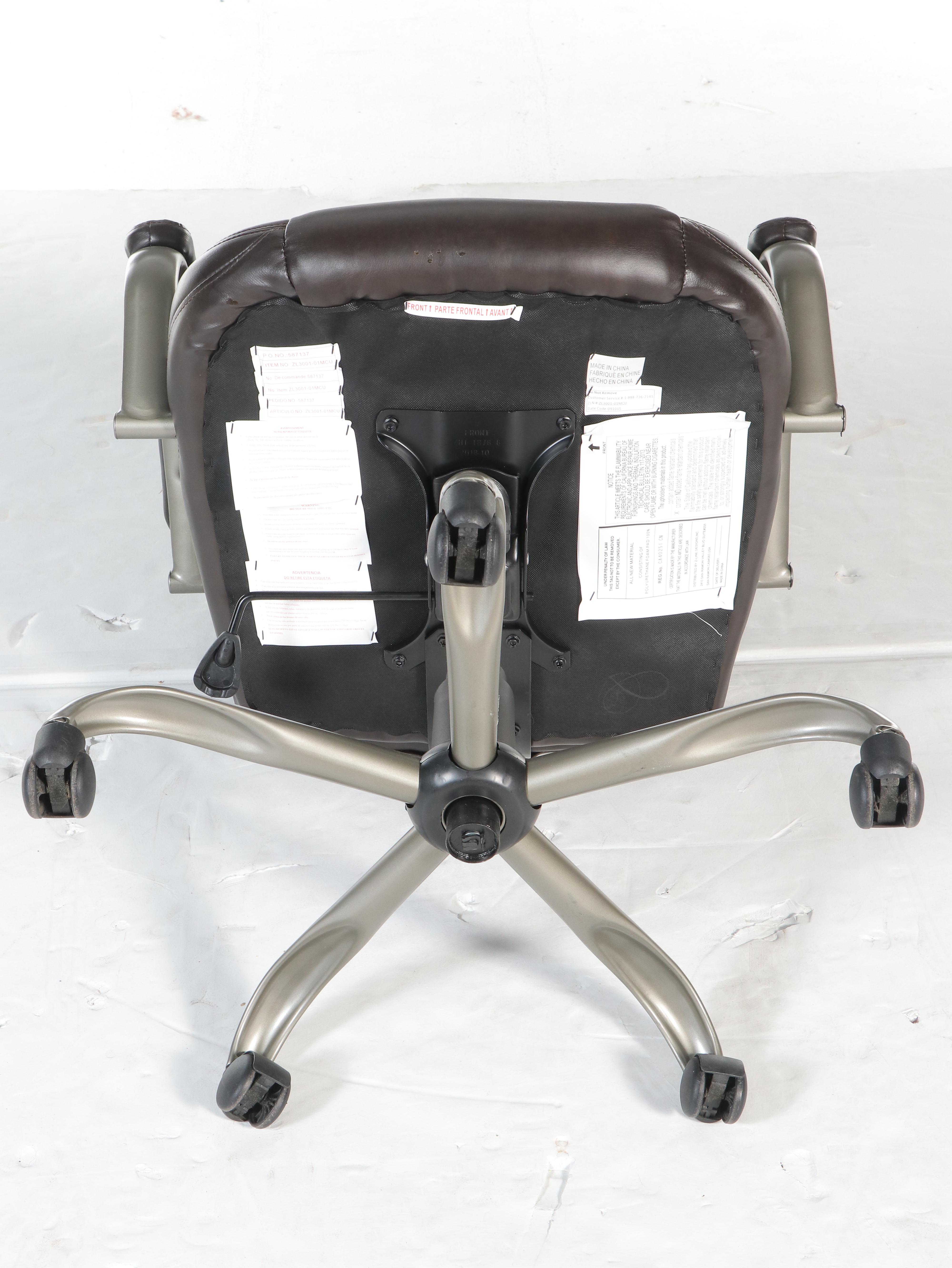 Z-Line Black and Brown Leatherette Office Chair
