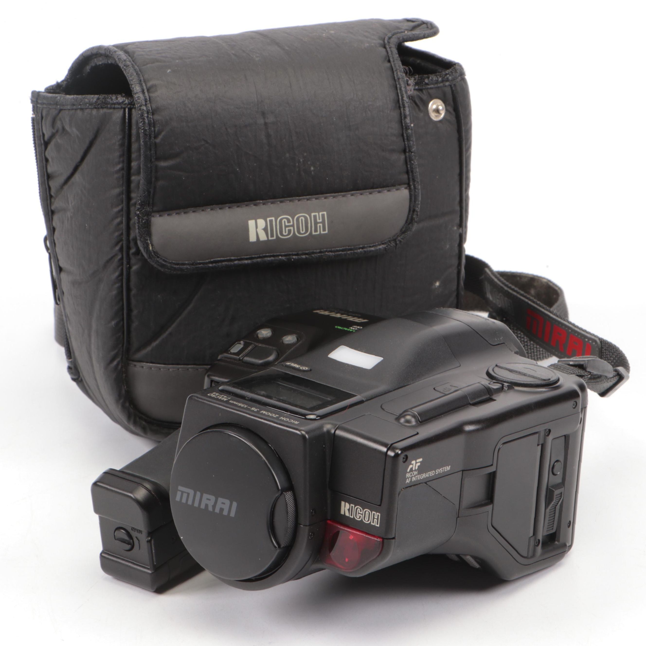 Ricoh Mirai DB-5M Autofocus SLR Camera with Strap and Bag, 1980s