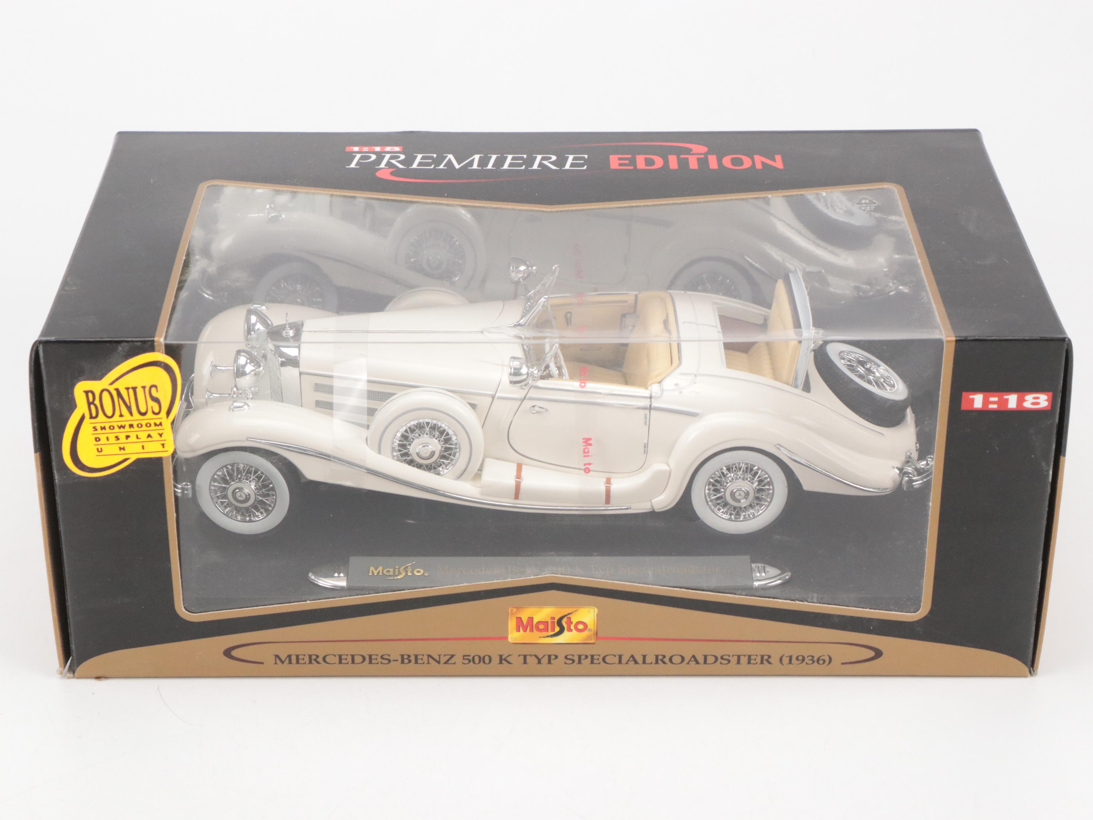Maisto Model Mercedes-Benz 500 K Special Roadster with Other Diecast Cars