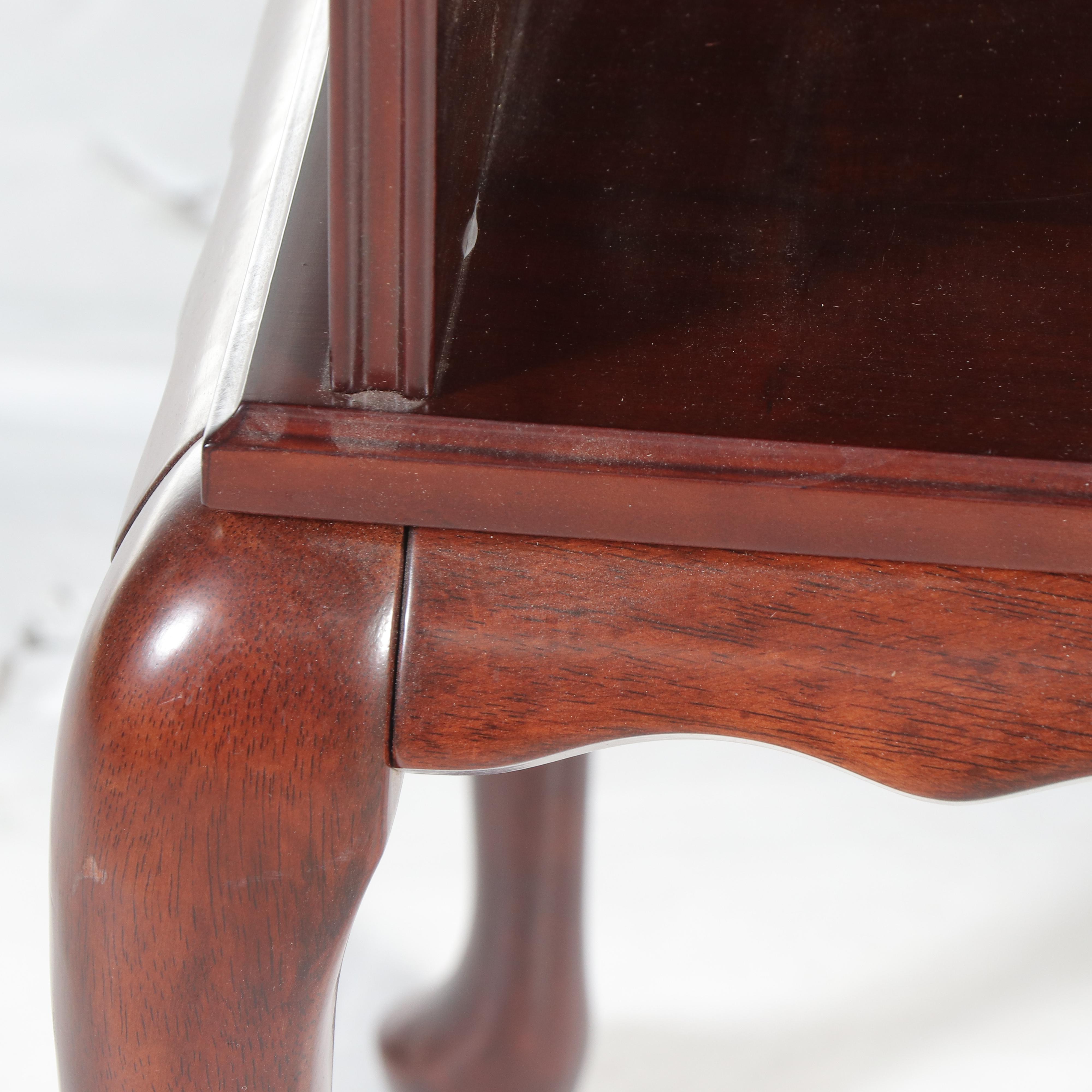 Bombay Queen Anne Style Mahogany Side Table, 1992