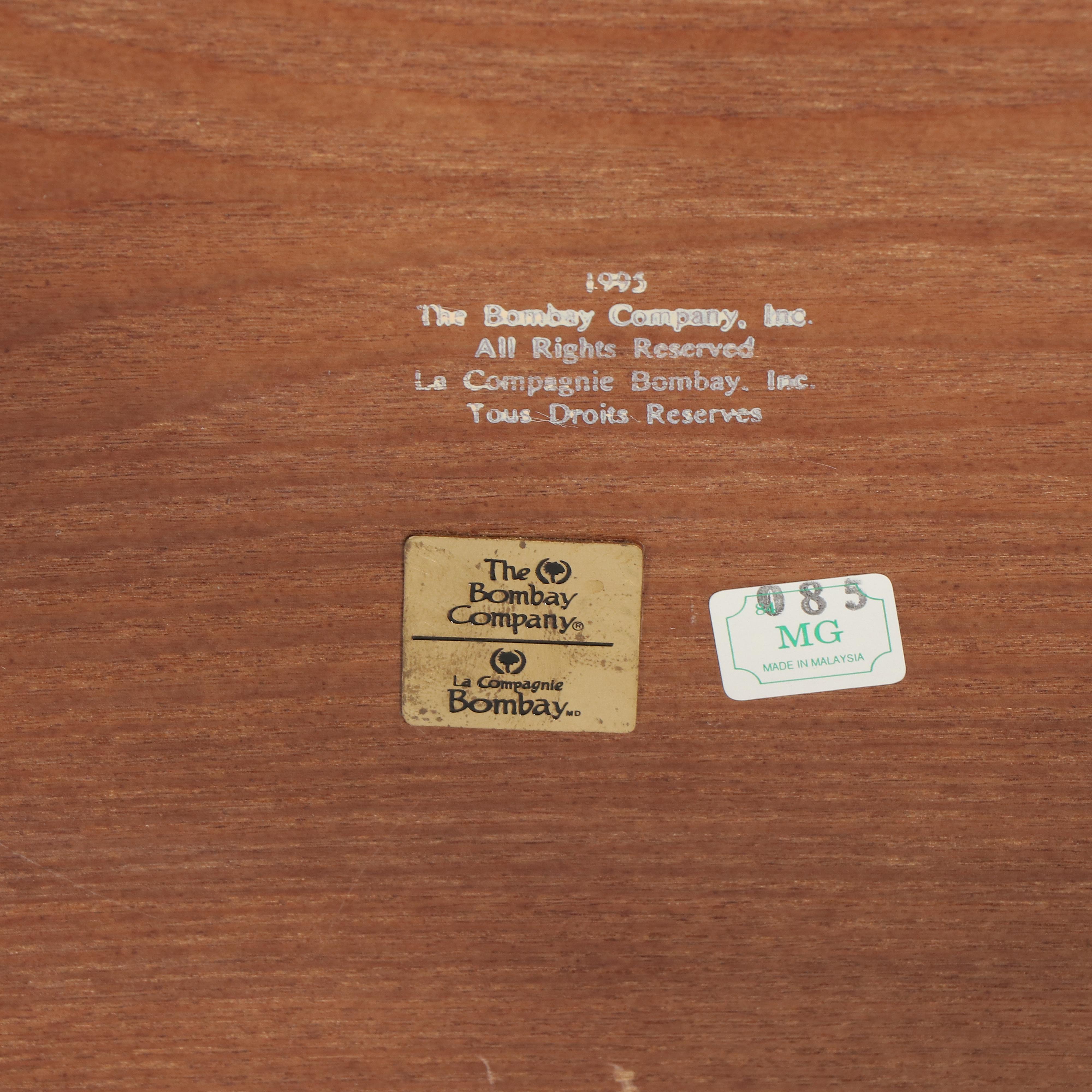 Bombay Queen Anne Style Mahogany Side Table, 1992